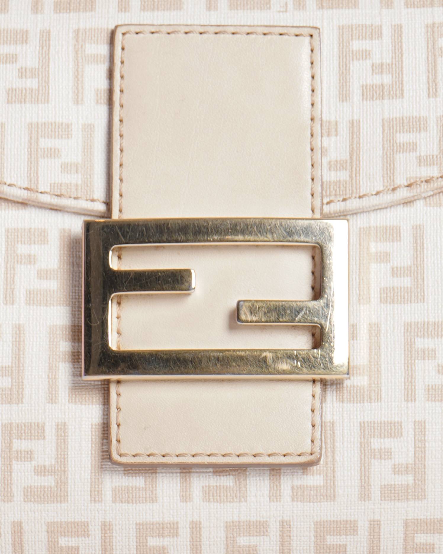 Fendi
Zucchino Canvas Mamma Baguette Shoulder Bag Beige