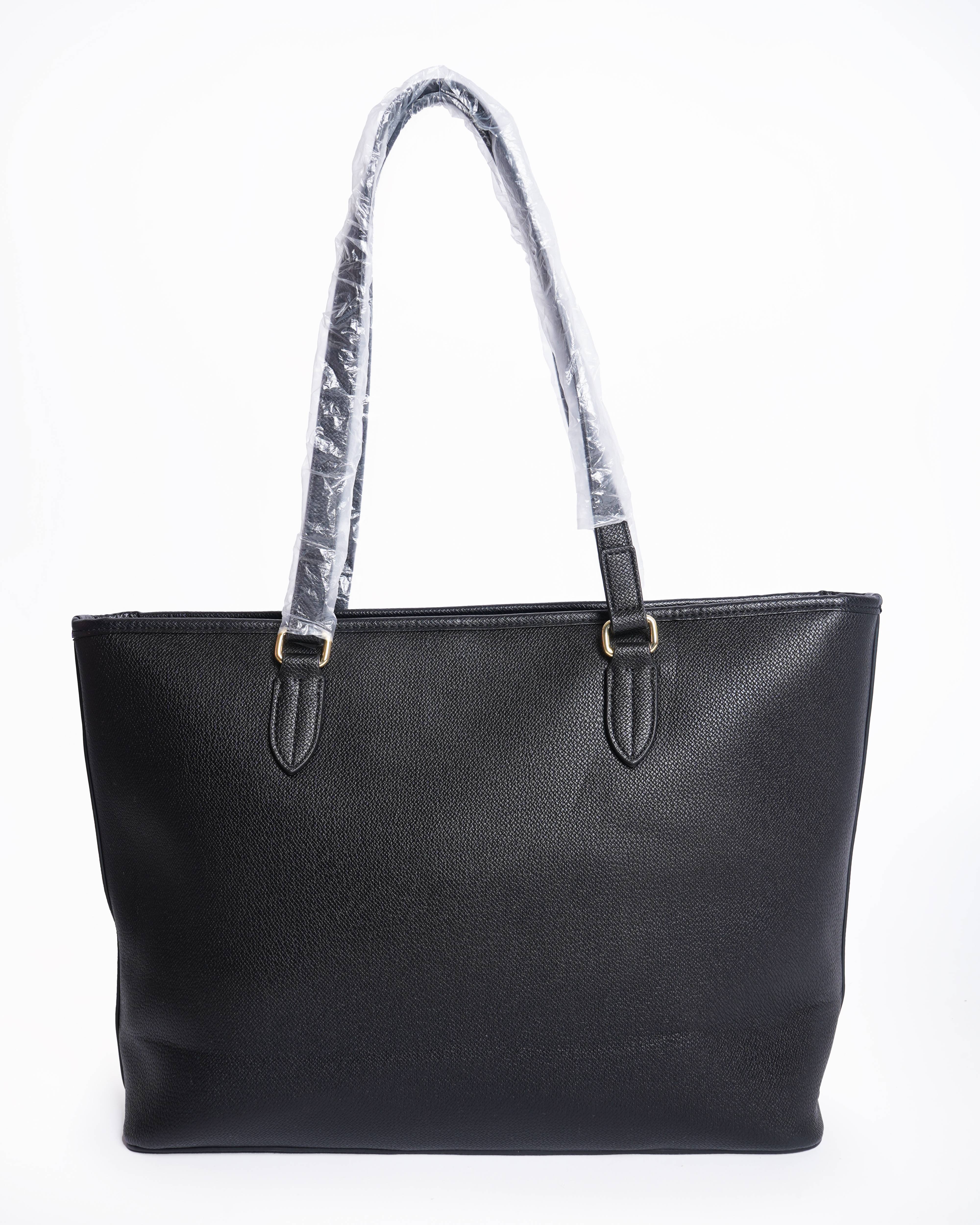 New Love Moschino Borsa Big Heart Chain Tote In Black