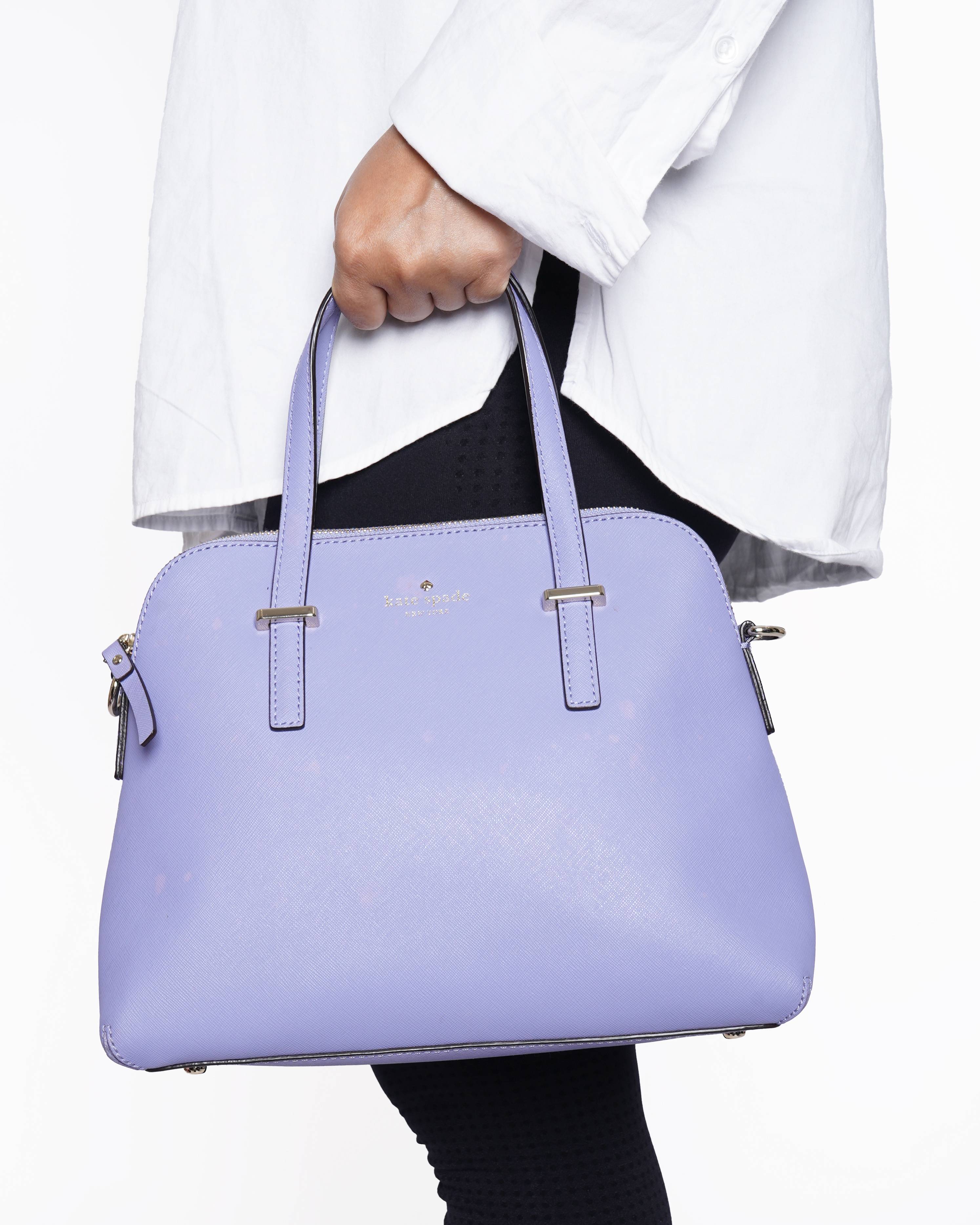 Kate Spade Lavender saffiano Leather Top Handle Bag