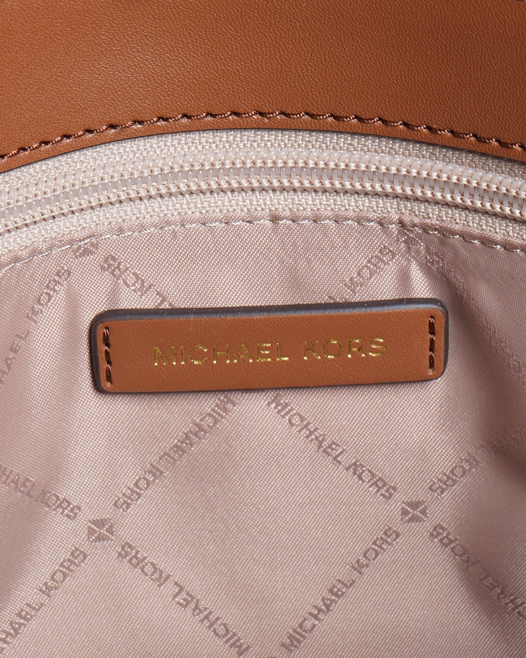 New Michael Kors Sheila Medium Signature Logo and Metallic Satchel