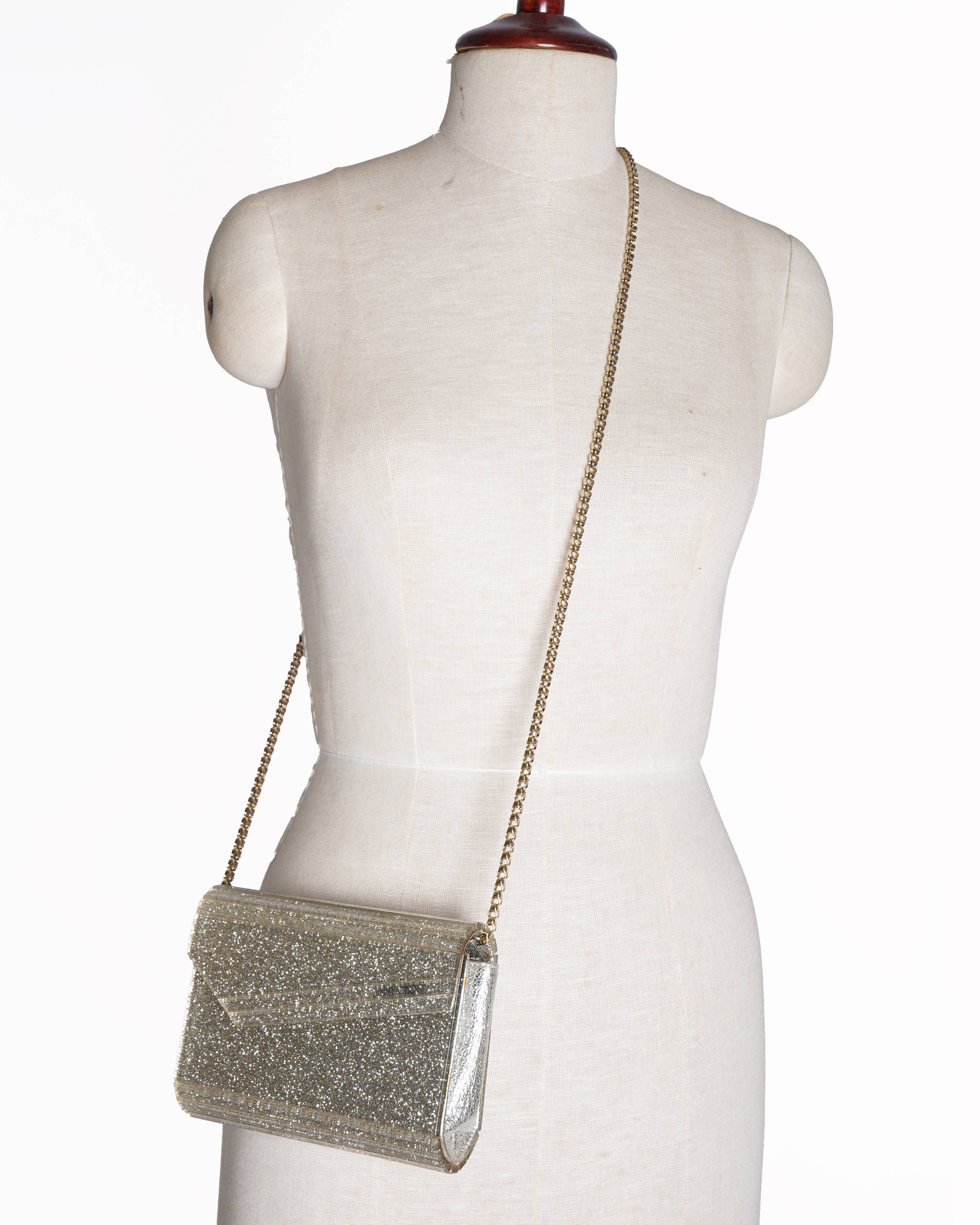 Jimmy choo candy metallic silver shoulder bag