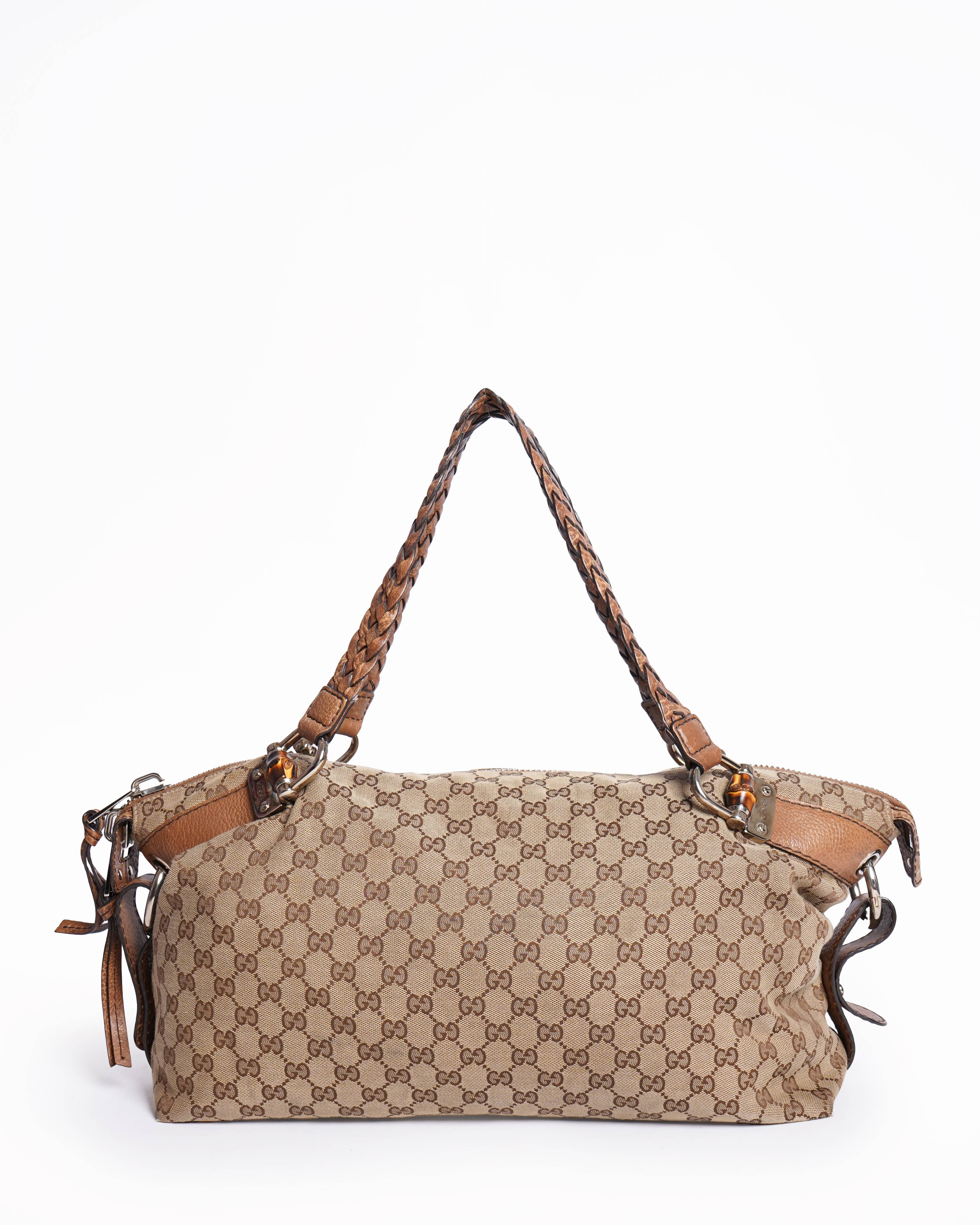 Gucci
Beige GG Canvas and Leather Medium Bamboo Bar Shoulder Bag