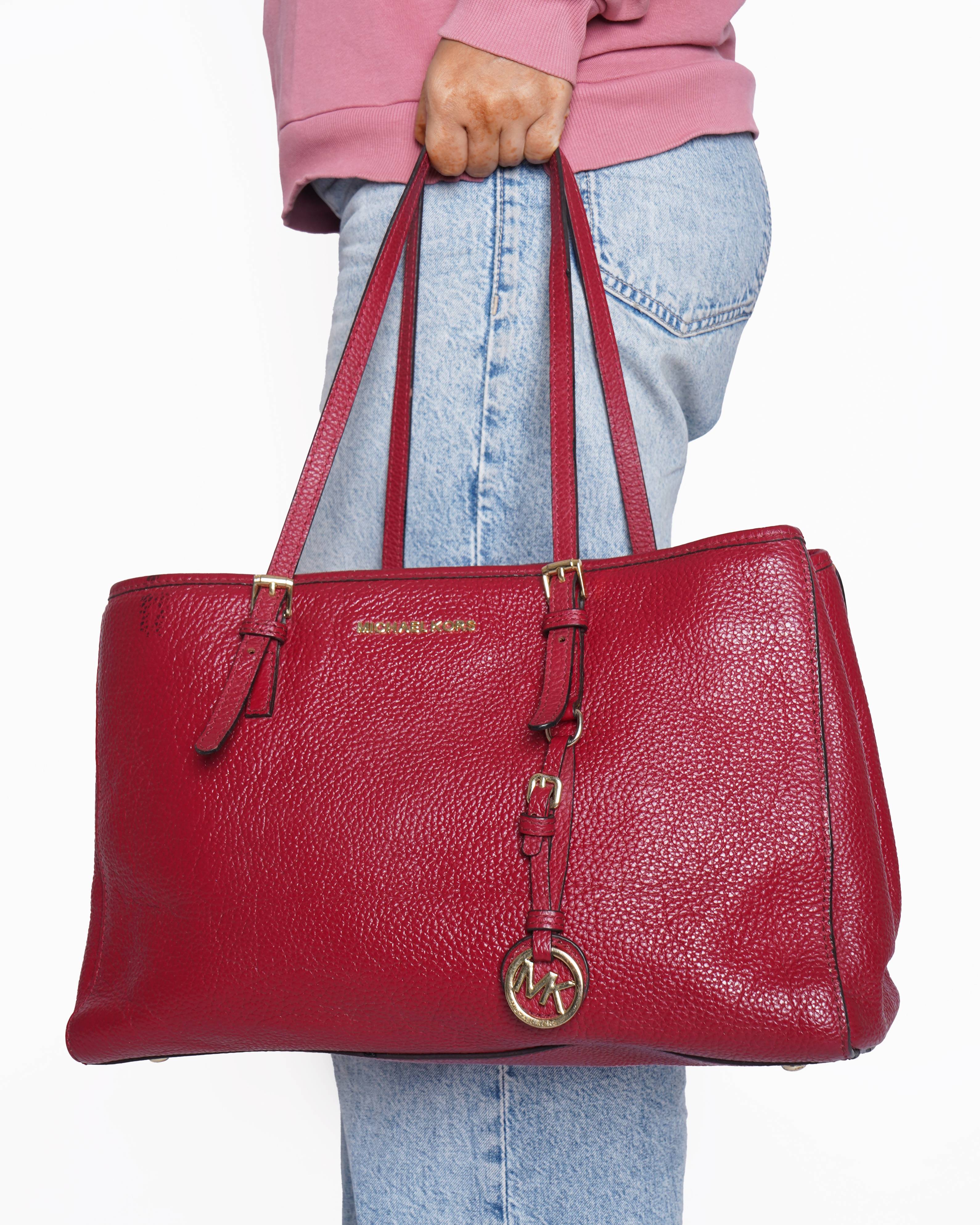Michael Kors 
Red jet set tote