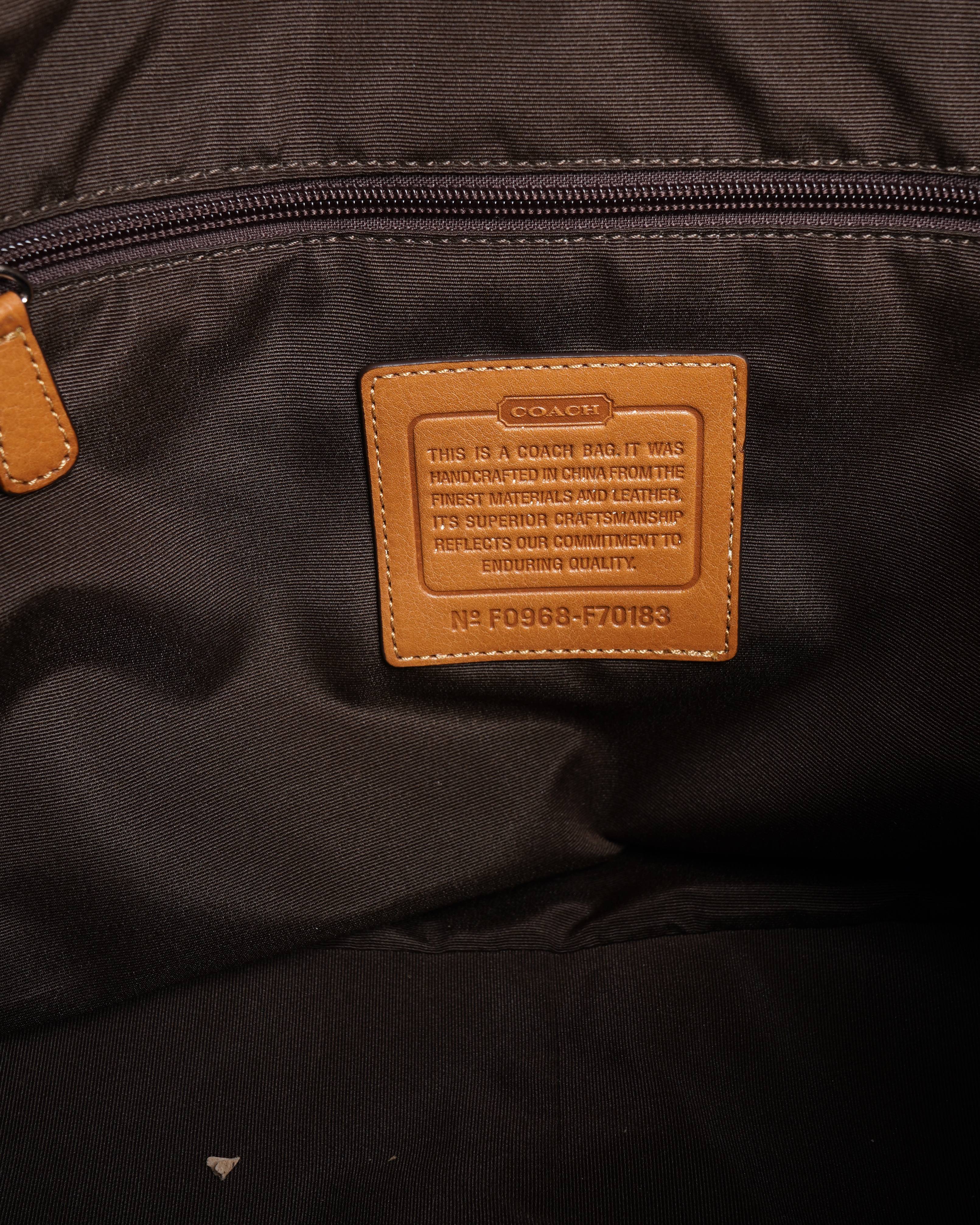 Vintage coach signature logo messenger bag