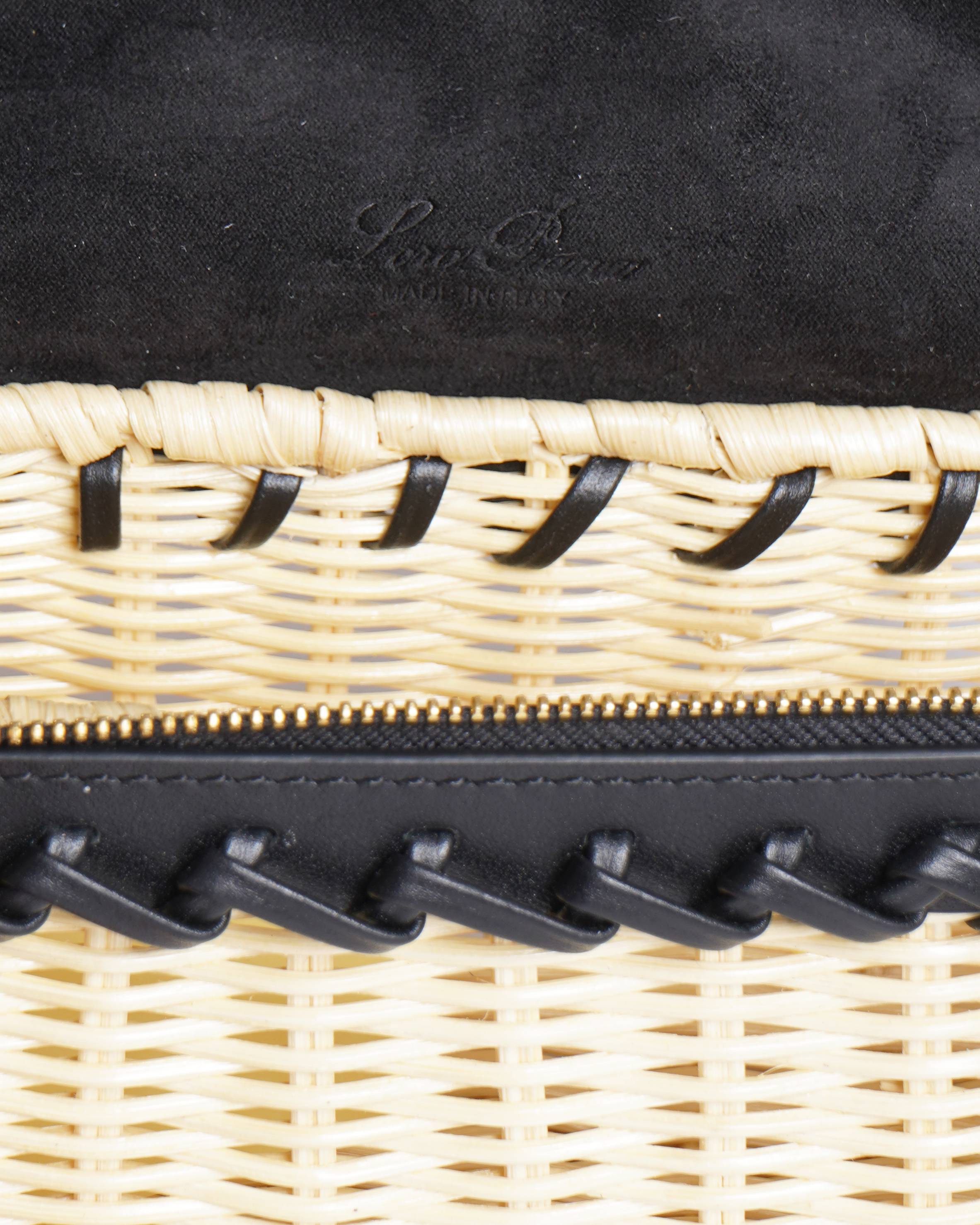 New Loro Piana Extra Pocket L19 East-West Wicker bag