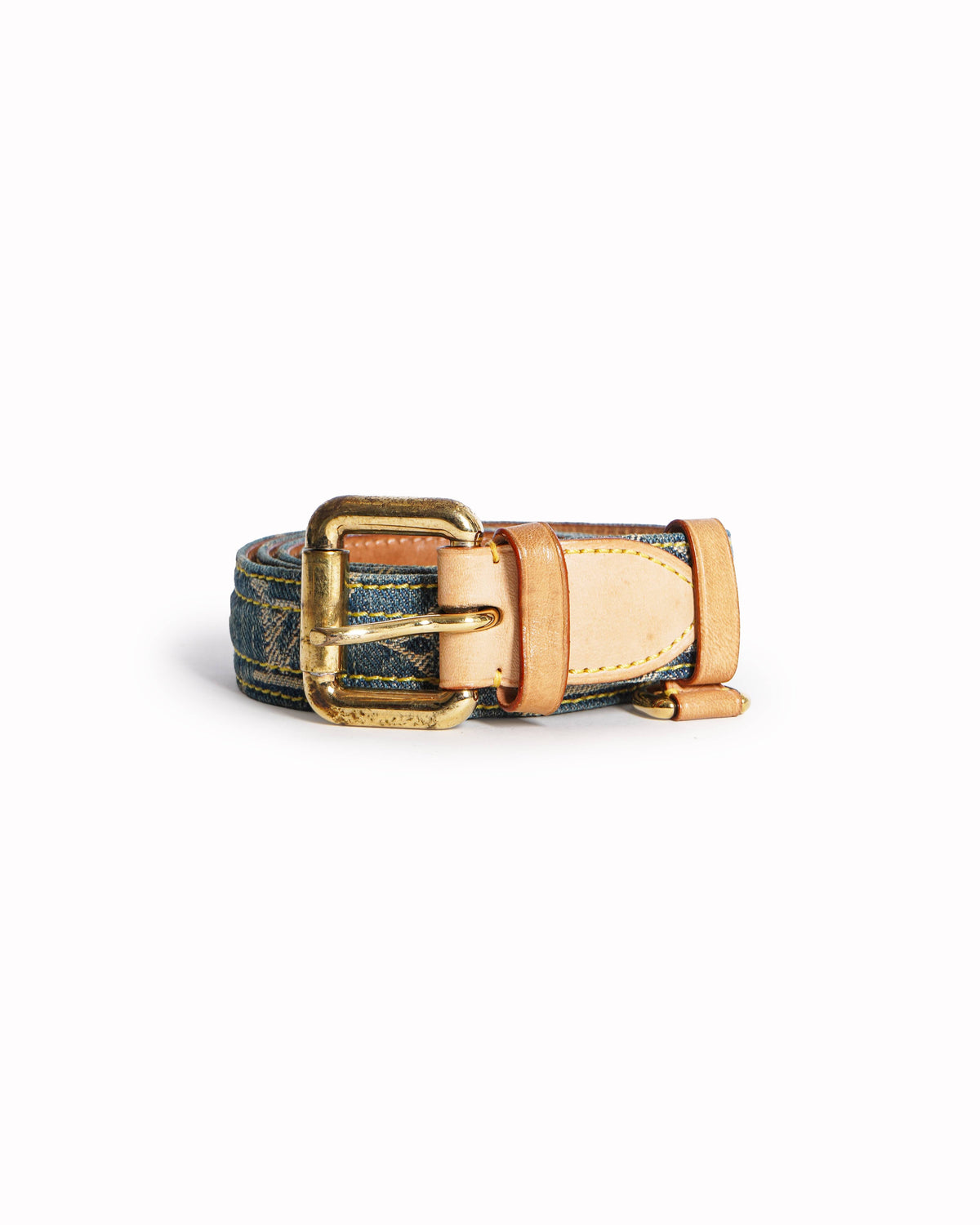 Louis Vuitton Blue Denim Monogram Denim Belt