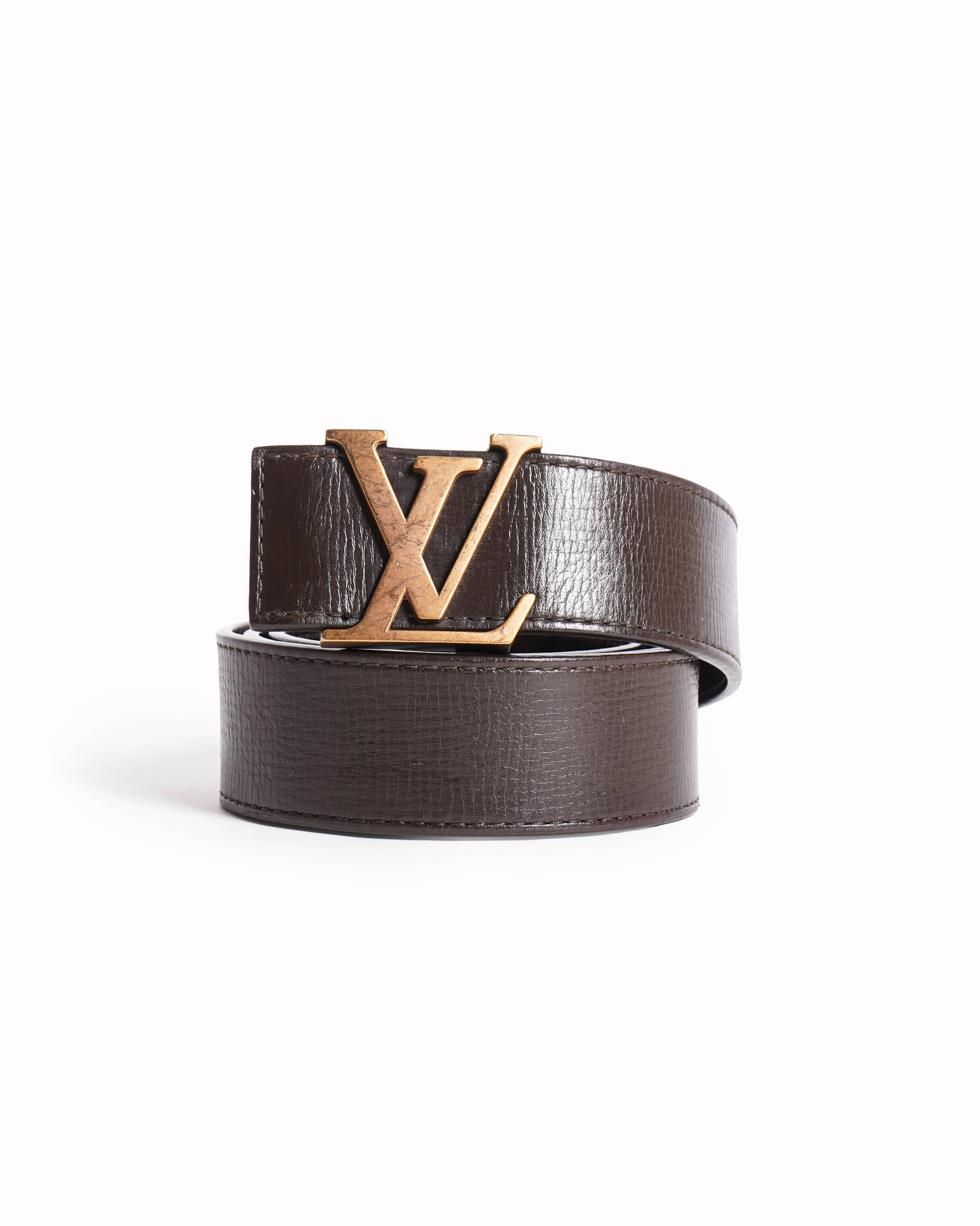 Louis Vuitton brown leather belt