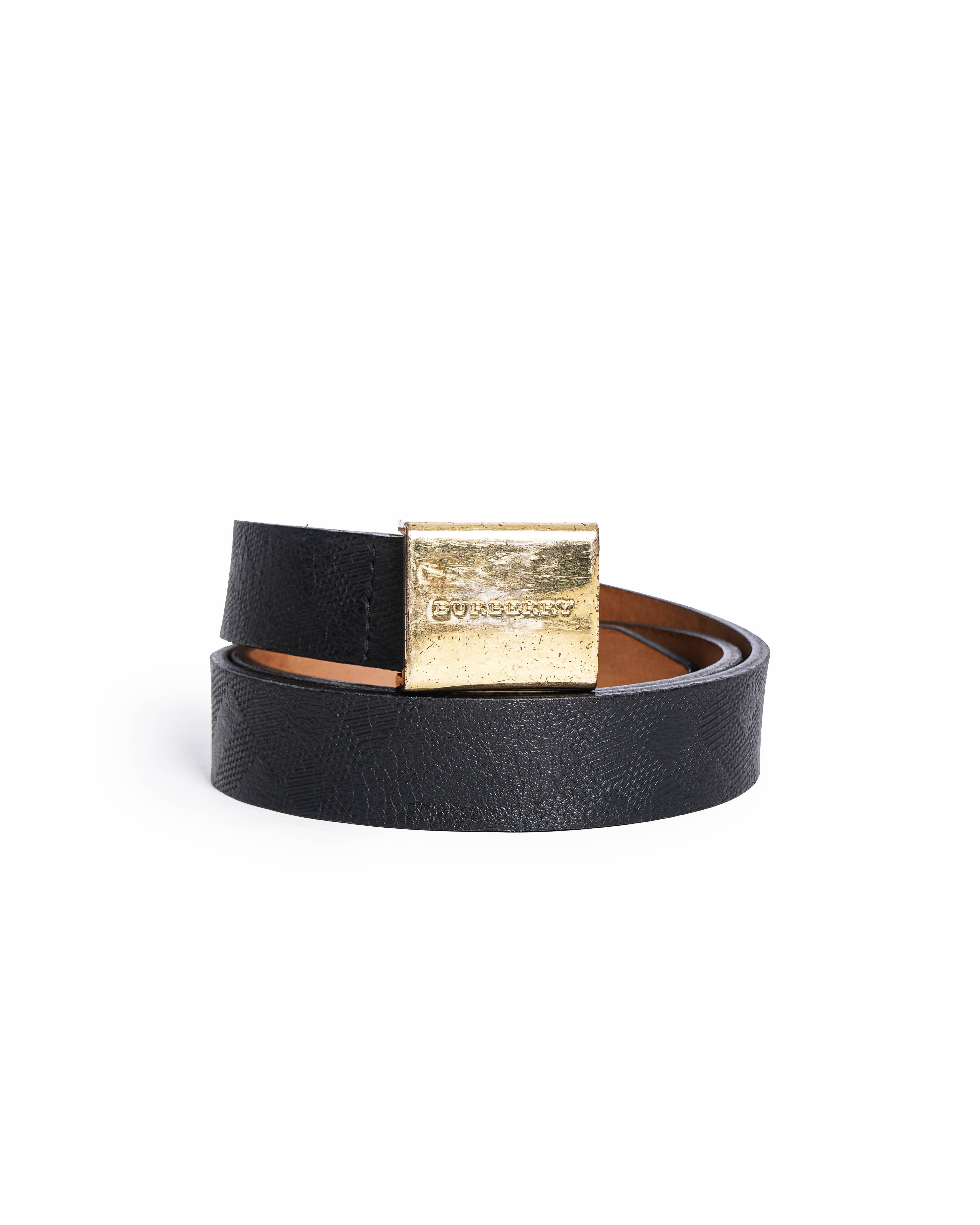 Burberry black leather Belt