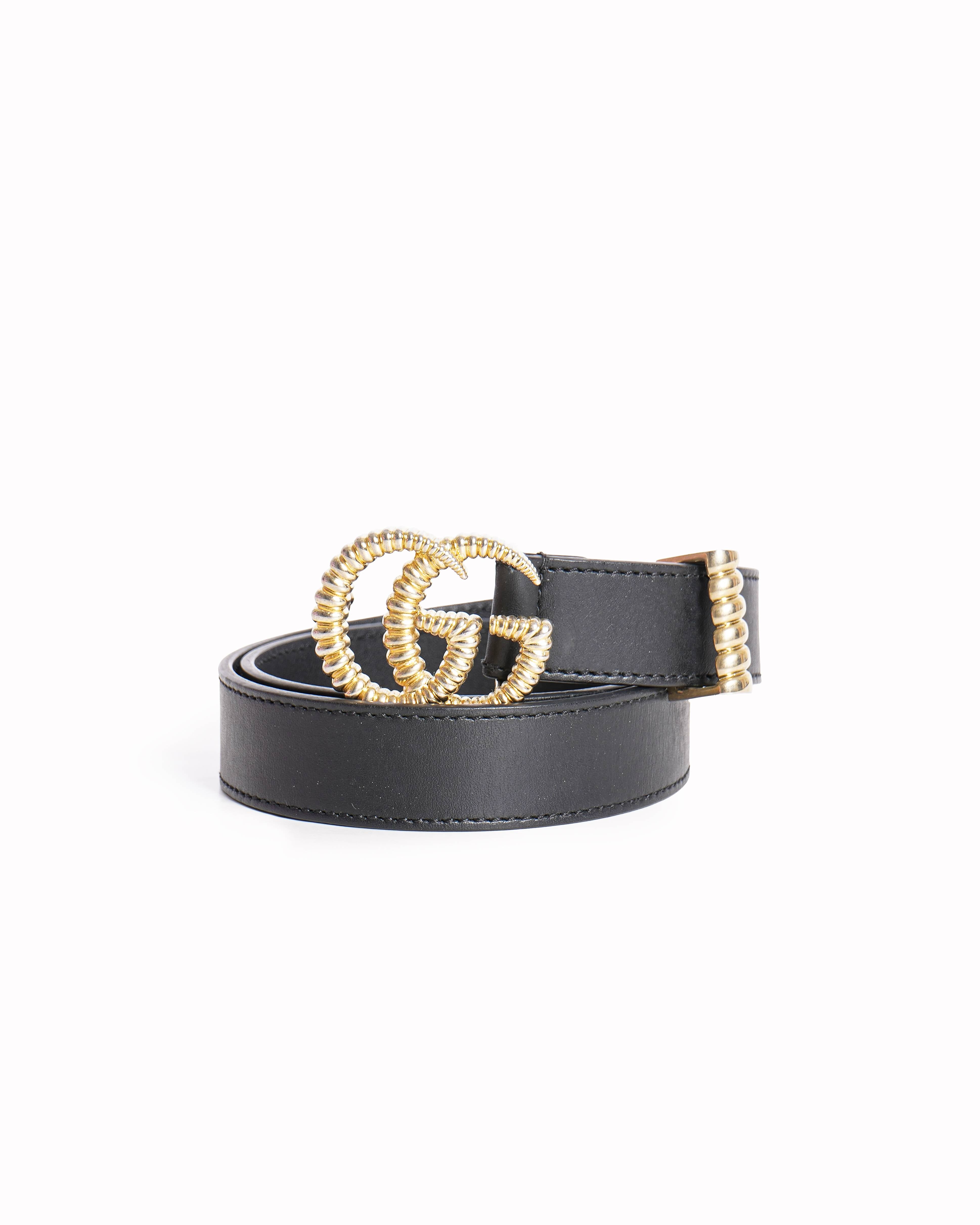 Gucci Torchon Double G Buckle Belt in Black