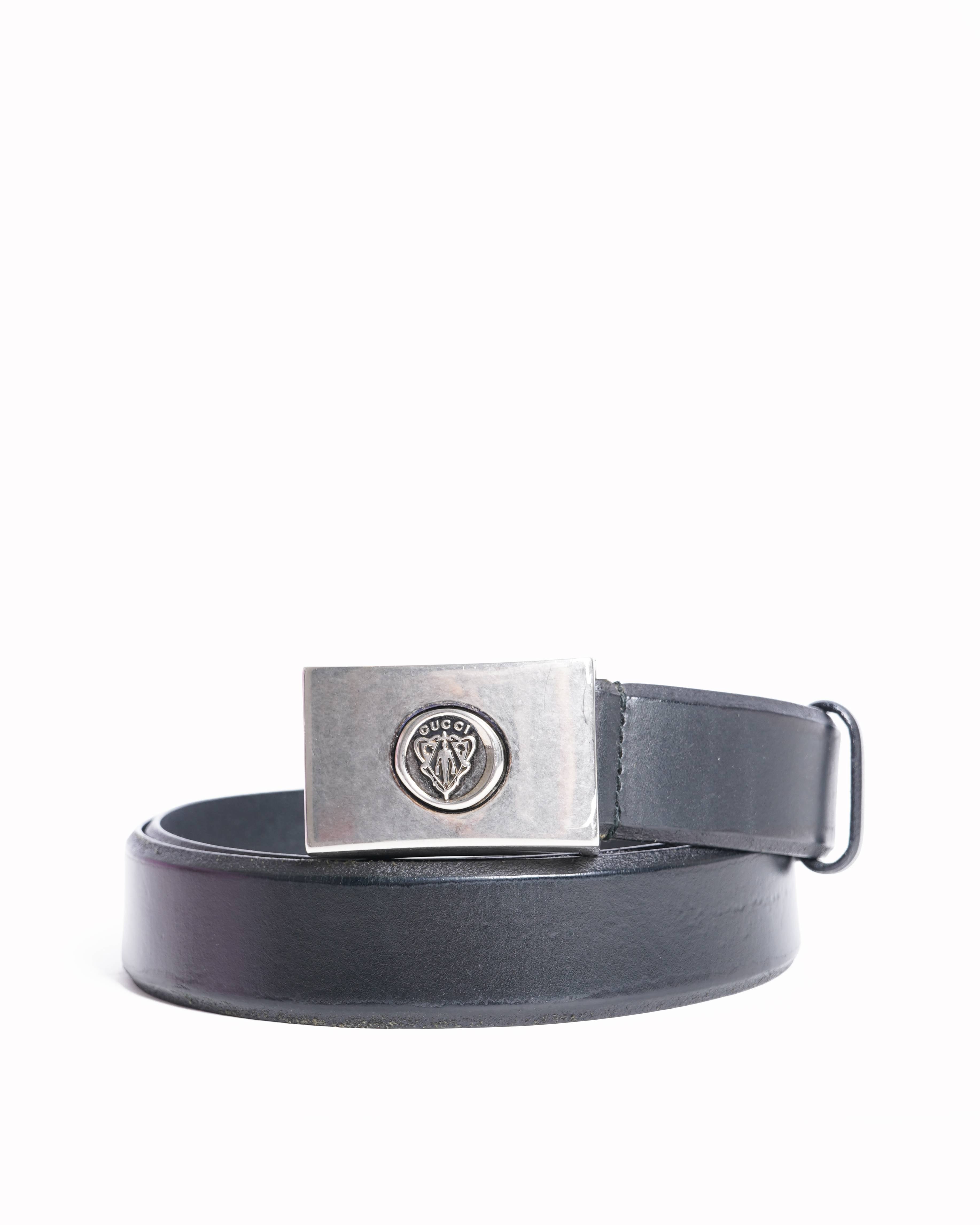 Gucci Black Leather Belt