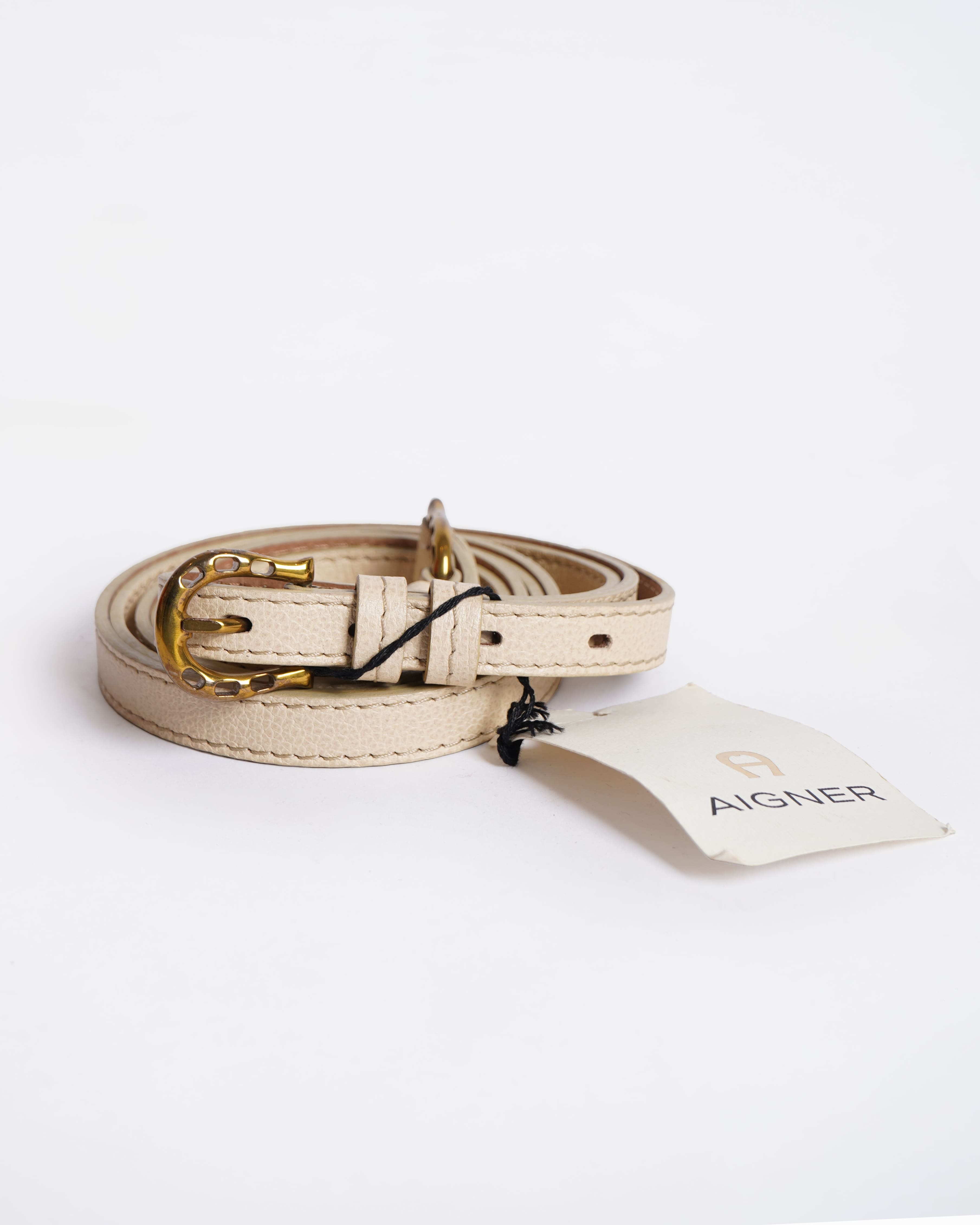 Aigner beige bag belt