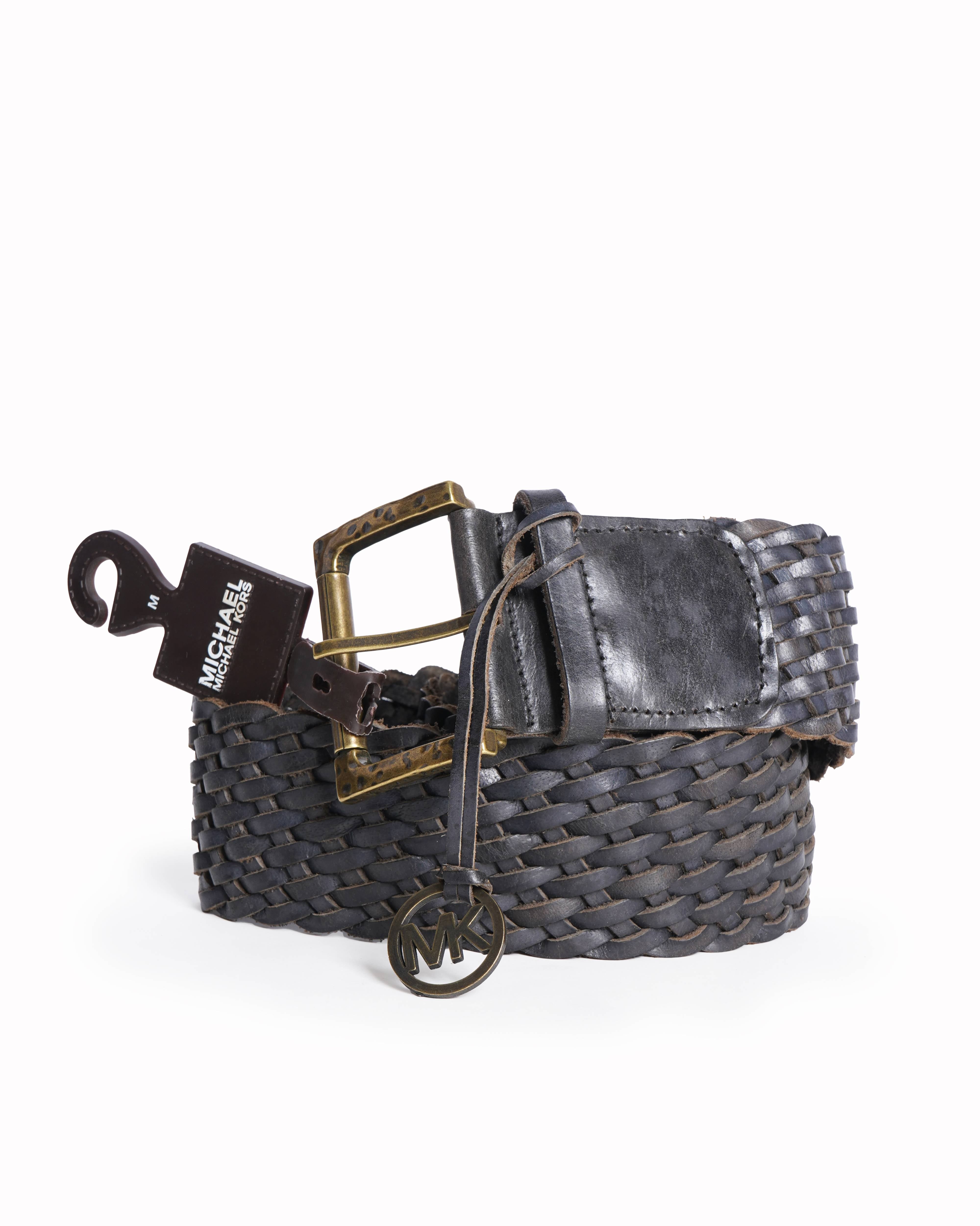 Michael Kors Braided Leather Belt