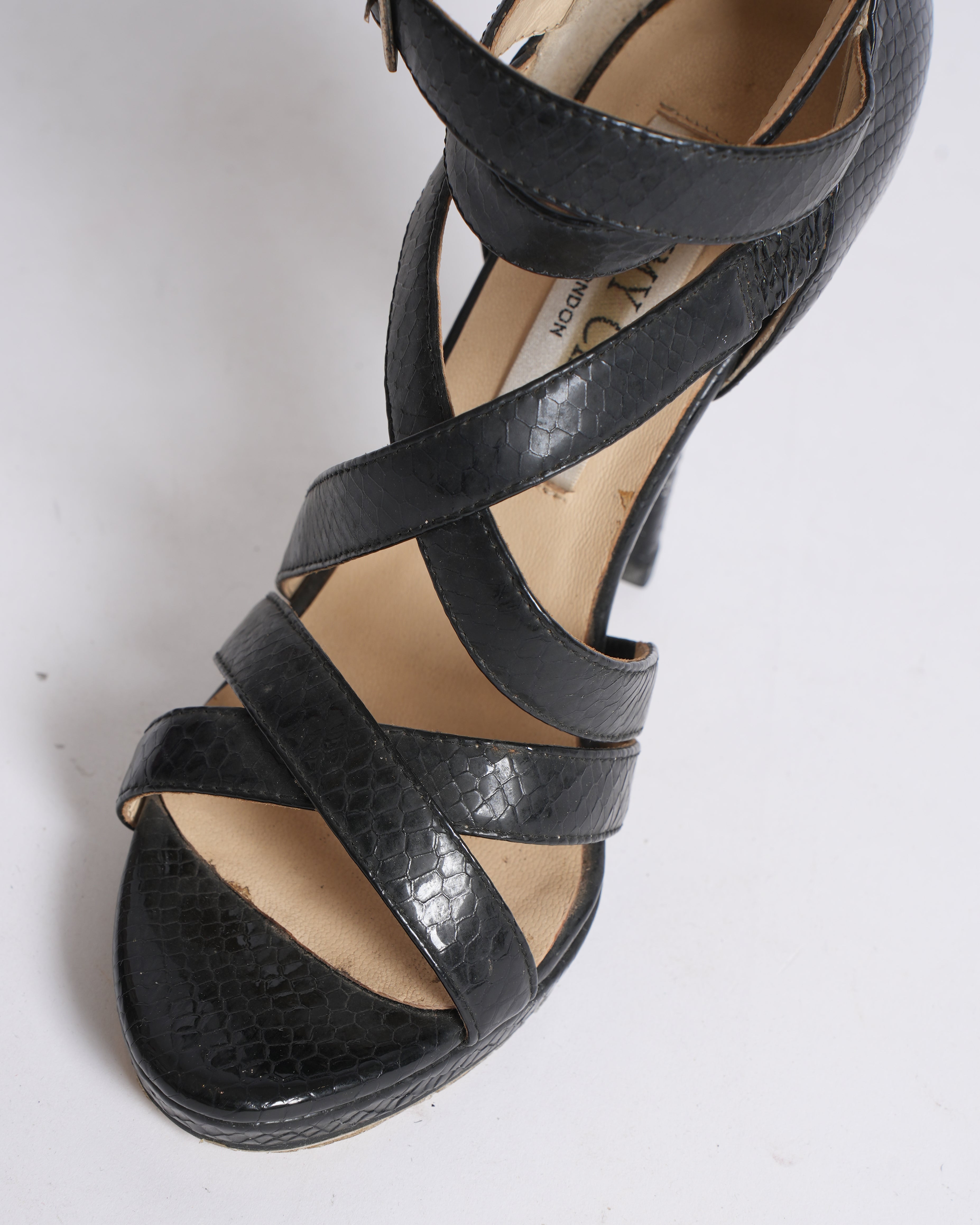 Jimmy Choo Strappy Black Heels