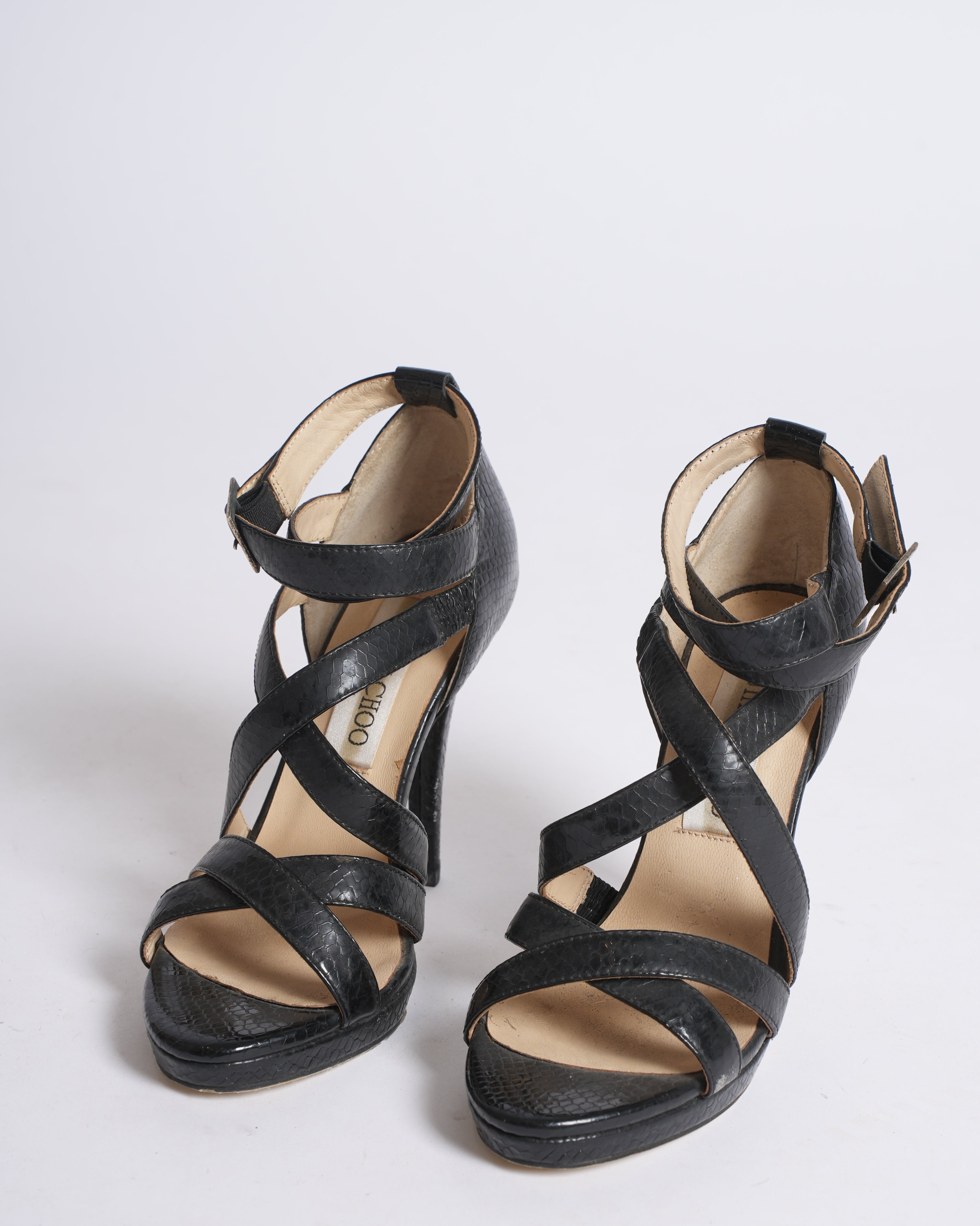 Jimmy Choo Strappy Black Heels