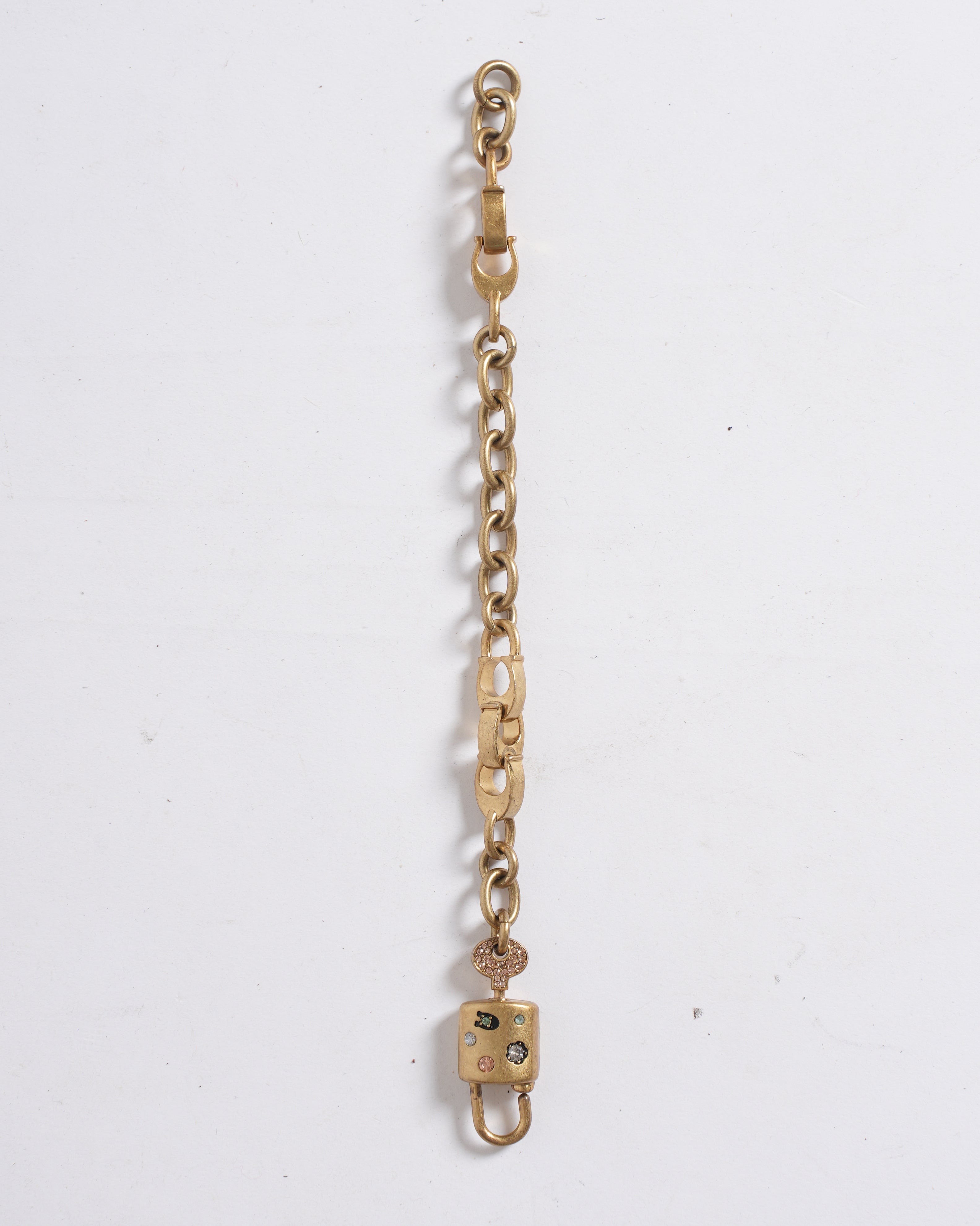 New Coach Tea Rose Padlock Bracelet