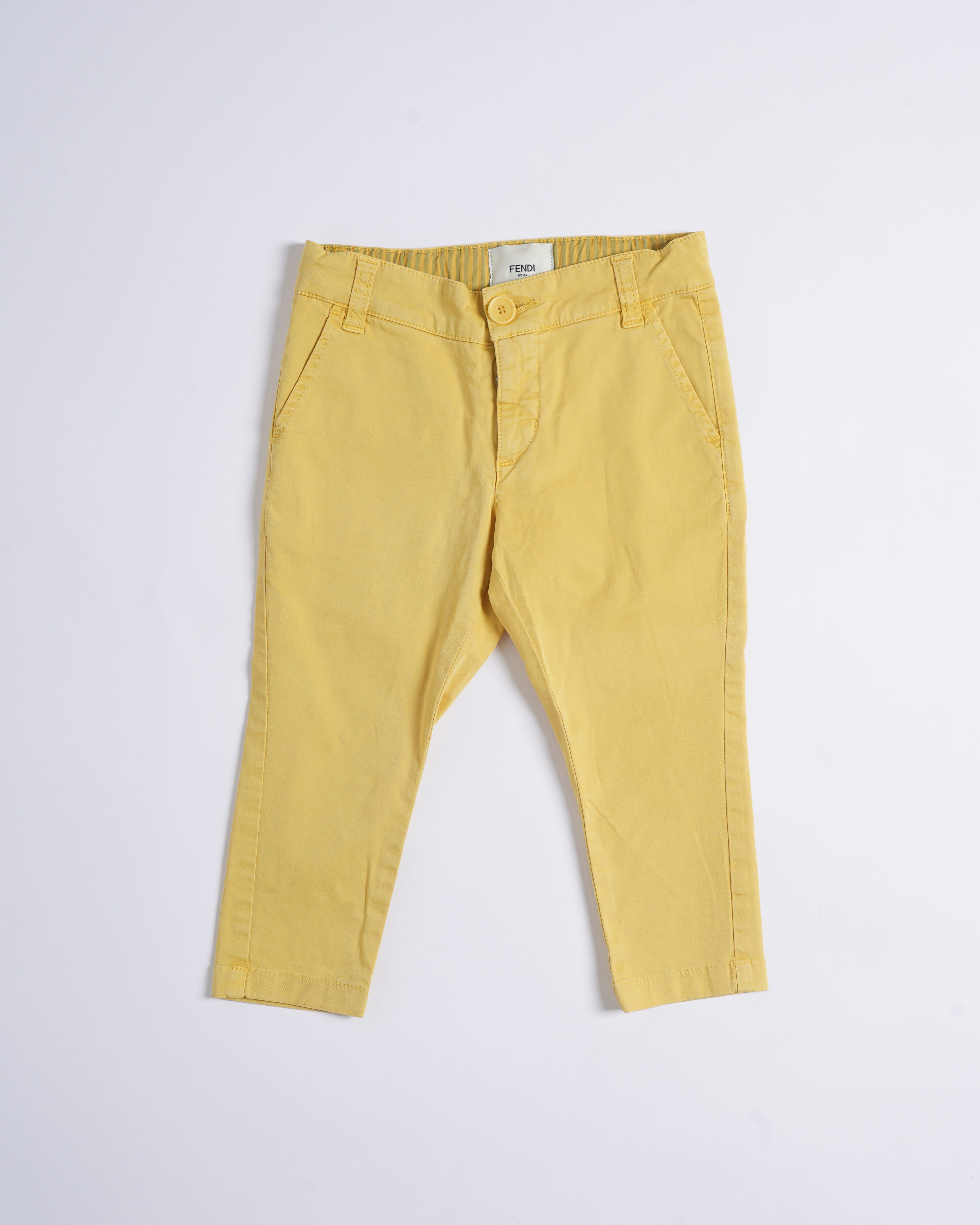 Fendi Boys Kidswear Pants in Yellow