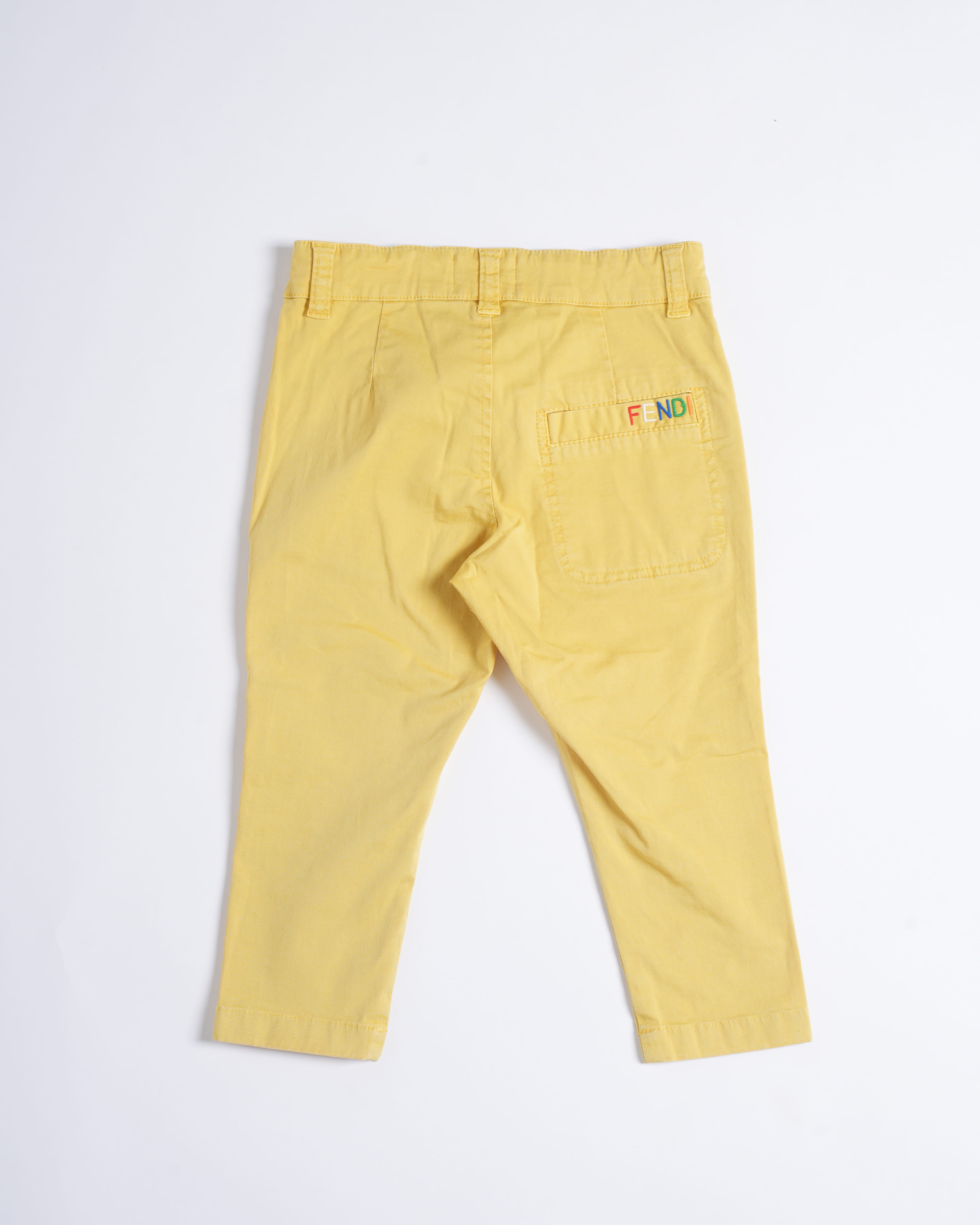 Fendi Boys Kidswear Pants in Yellow