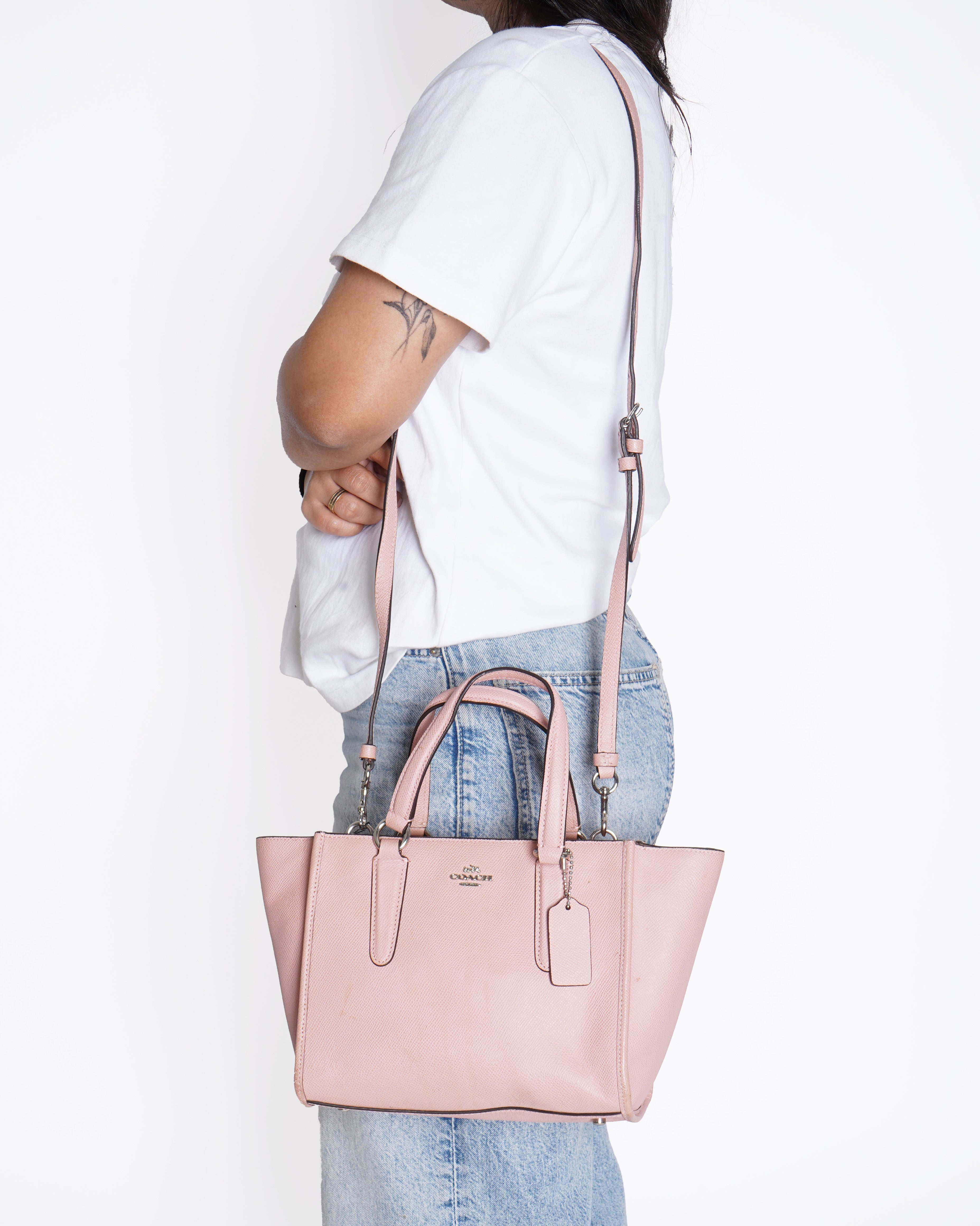 Coach Medium Satchel Shoulder Bag In Pink