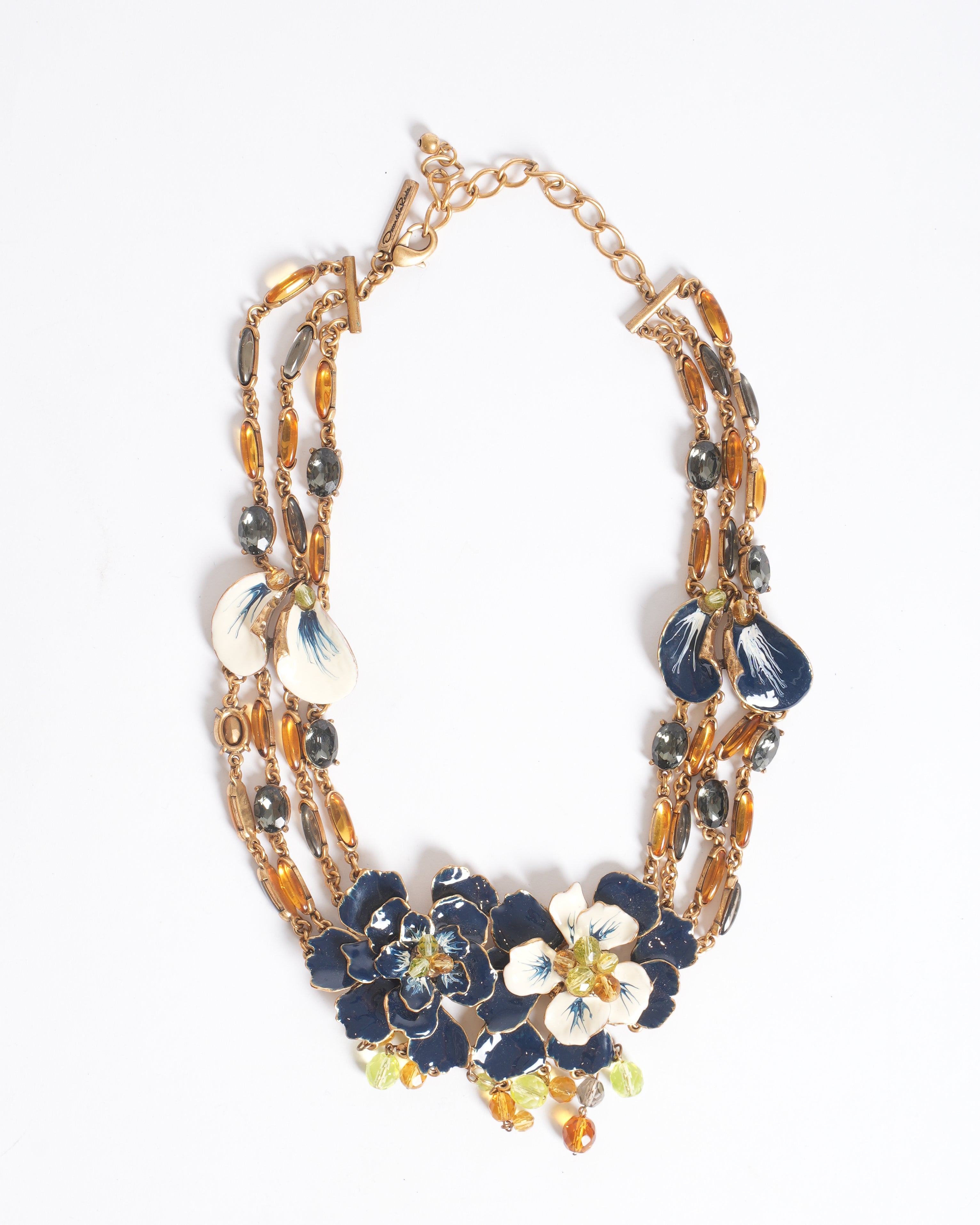 Oscar de la Renta Blue and Gold Jewelry Set