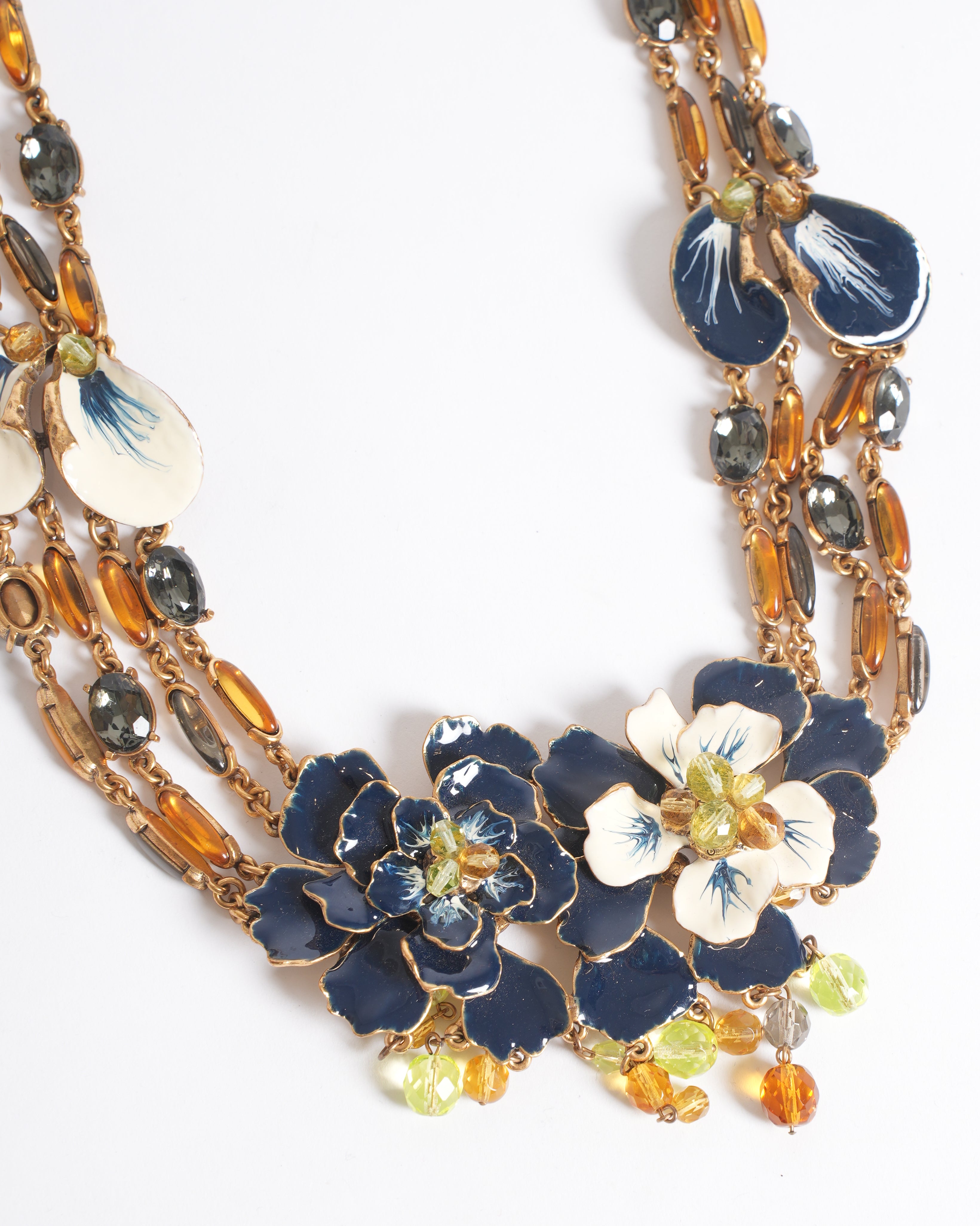 Oscar de la Renta Blue and Gold Jewelry Set