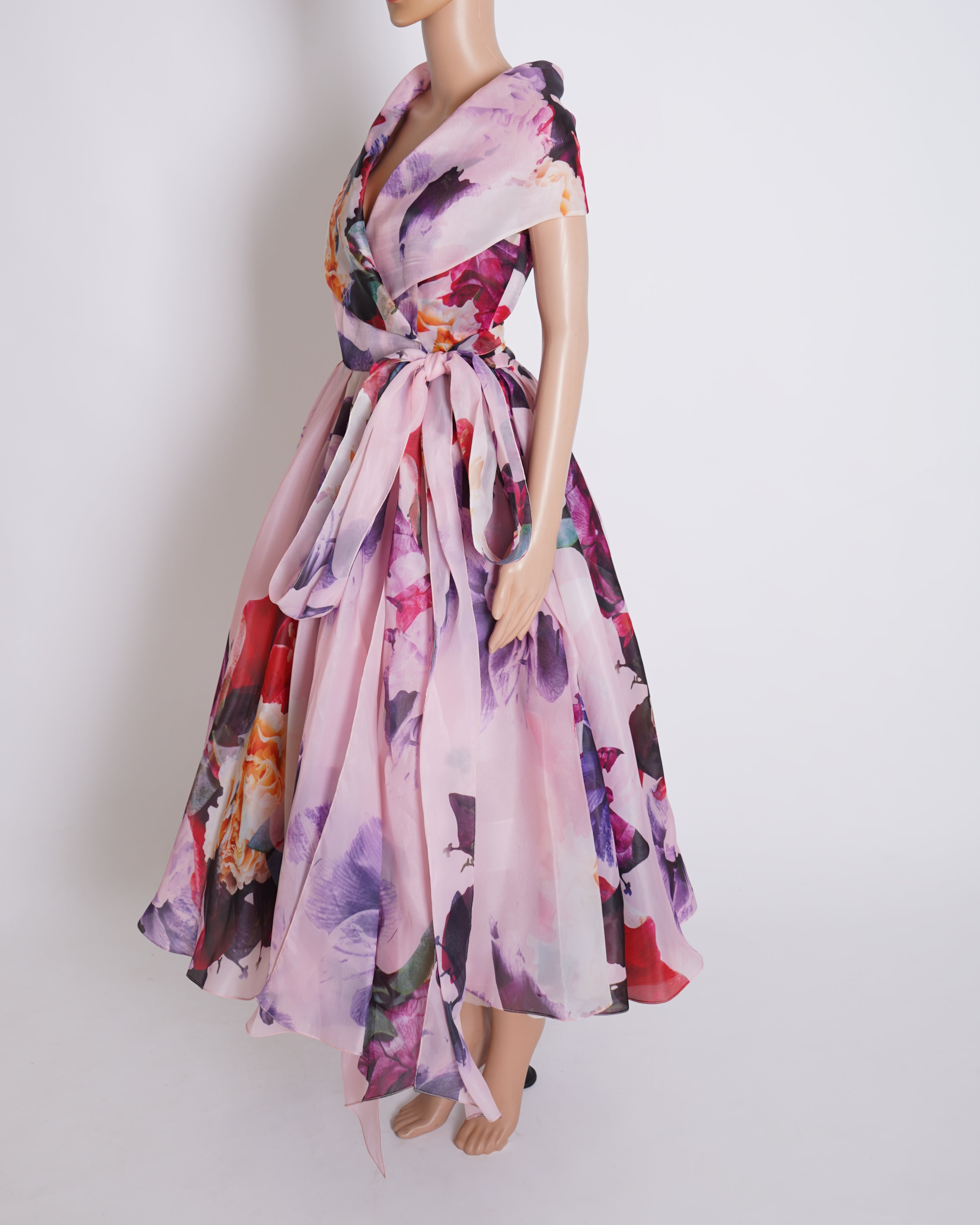 New Gauri & Nainika Floral Dress In Pink