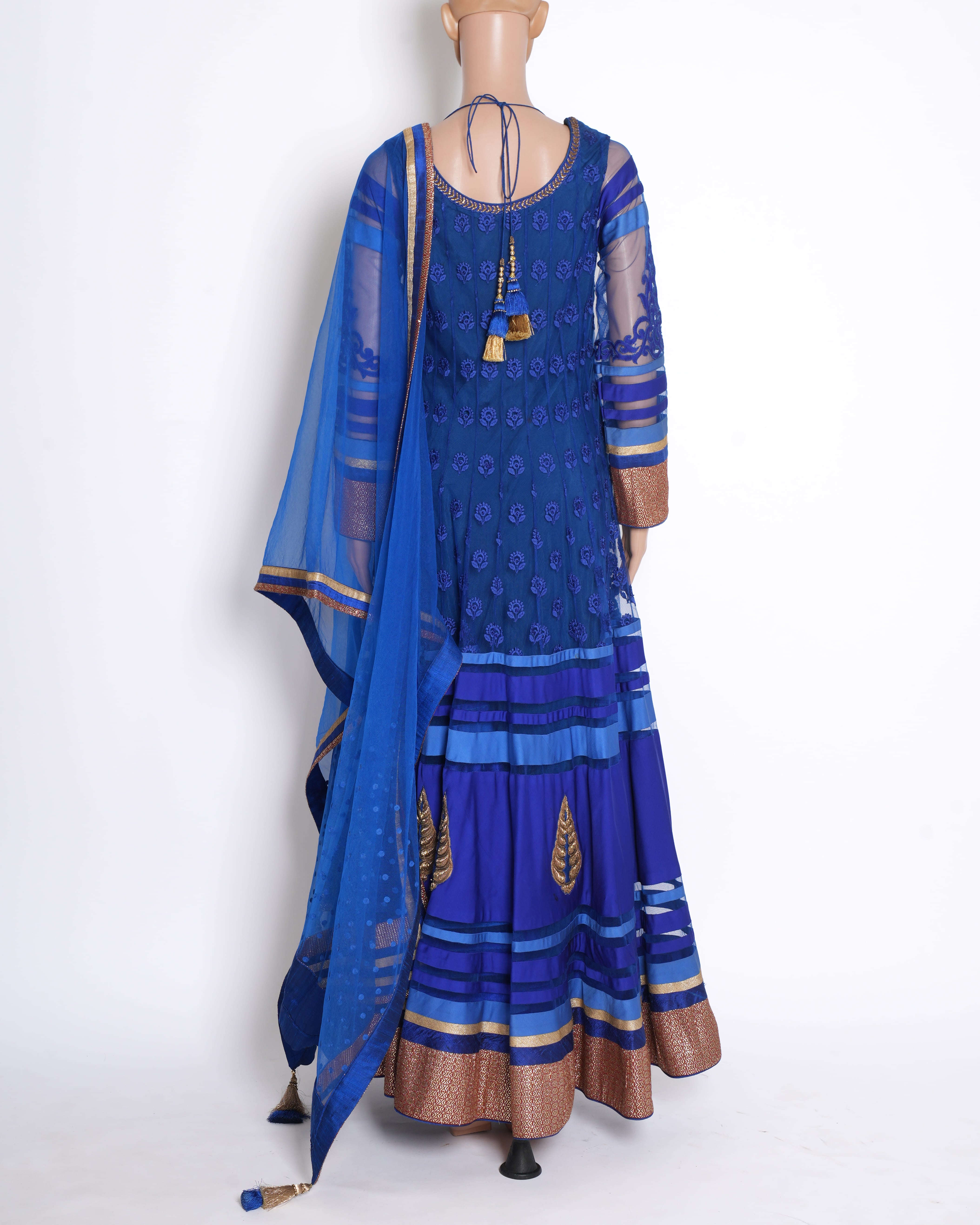 Osaa Anarkali Set of 3 in Electric Blue