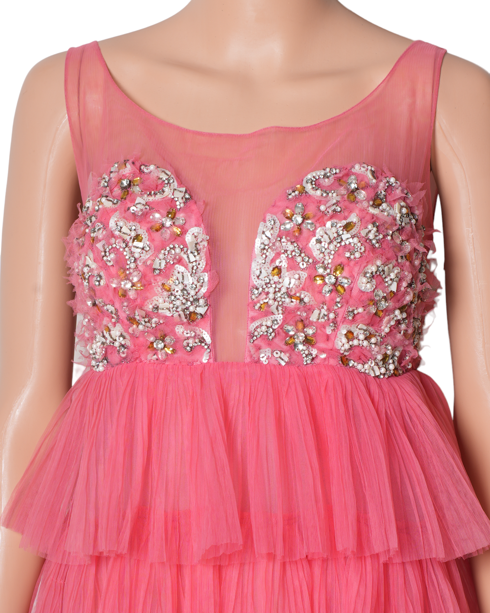 Rocky Star Pink Layered Mesh Dress