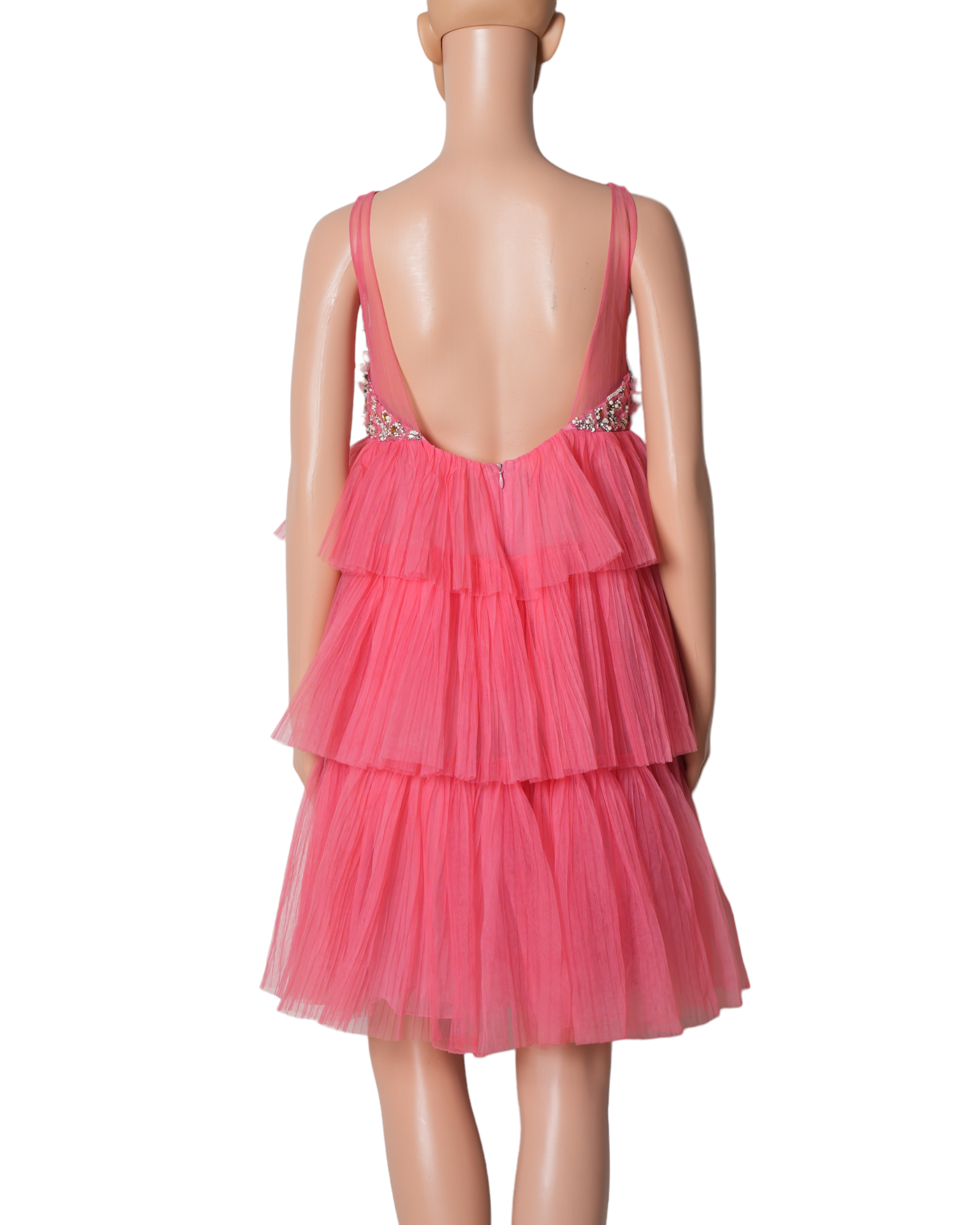 Rocky Star Pink Layered Mesh Dress