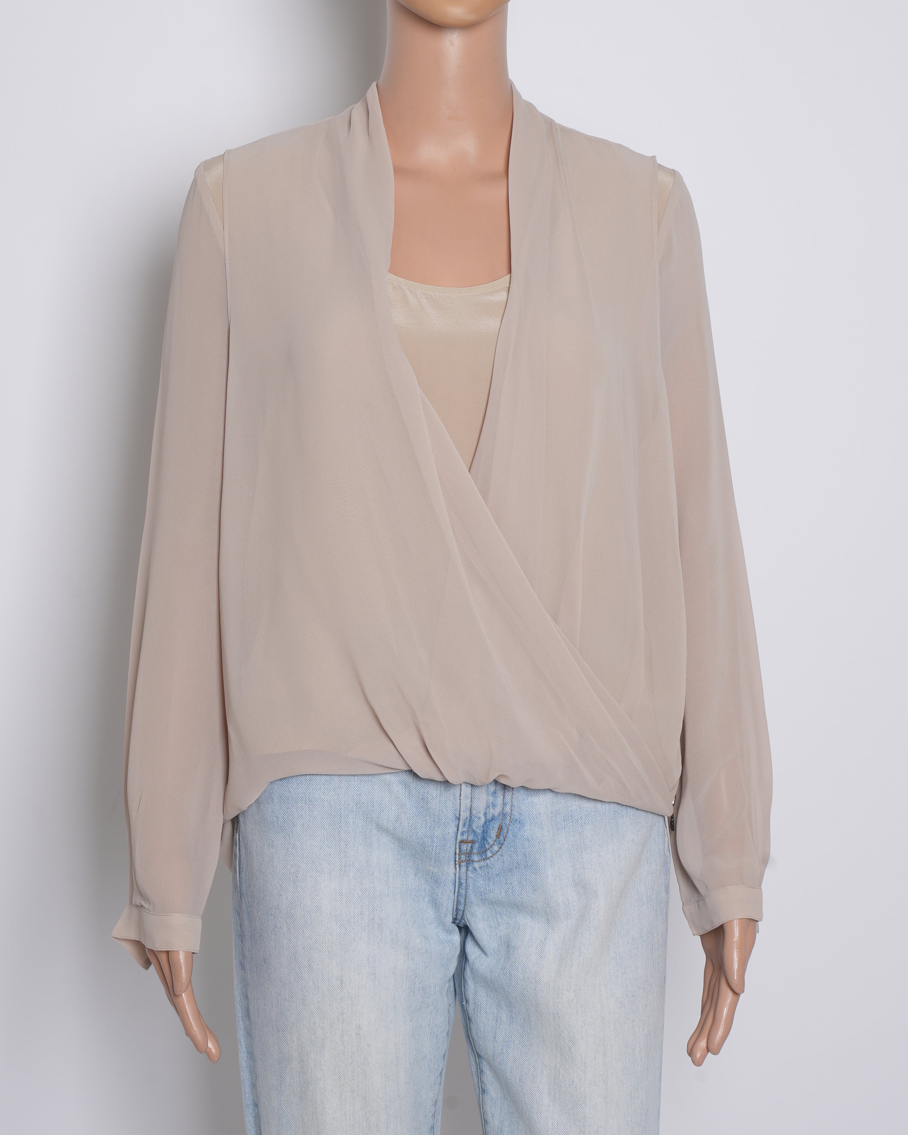 All Saints Overlapping Detail Full Sleeve Top