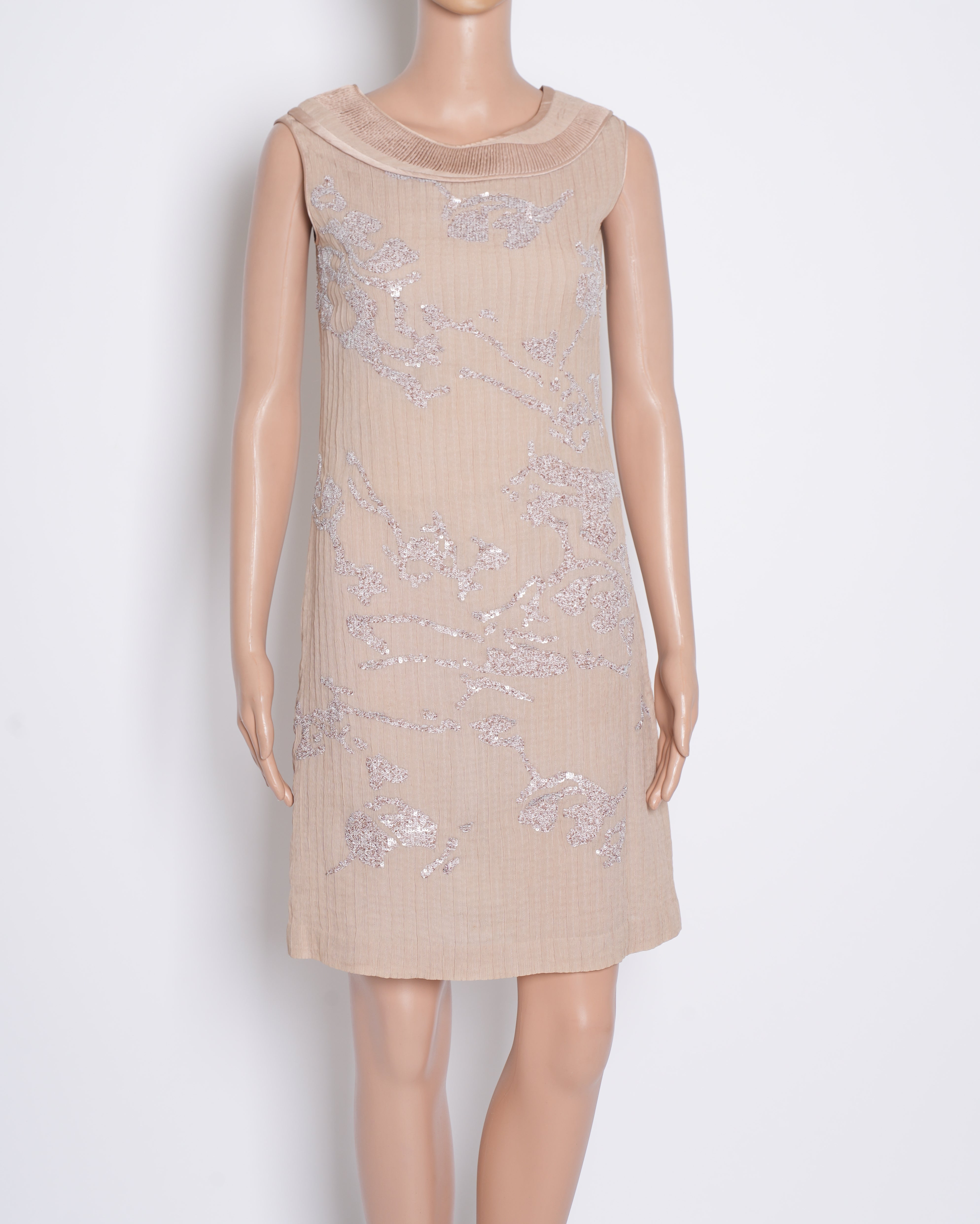 Rohit gandhi and rahul khanna Sequin Dress In Beige