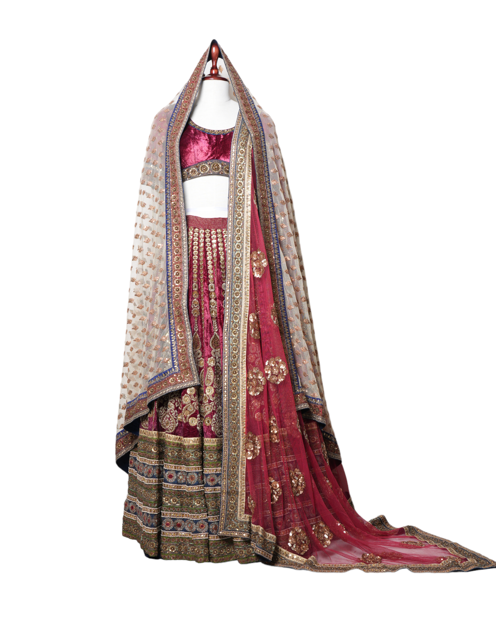 Sabyasachi Maroon Lehenga set
