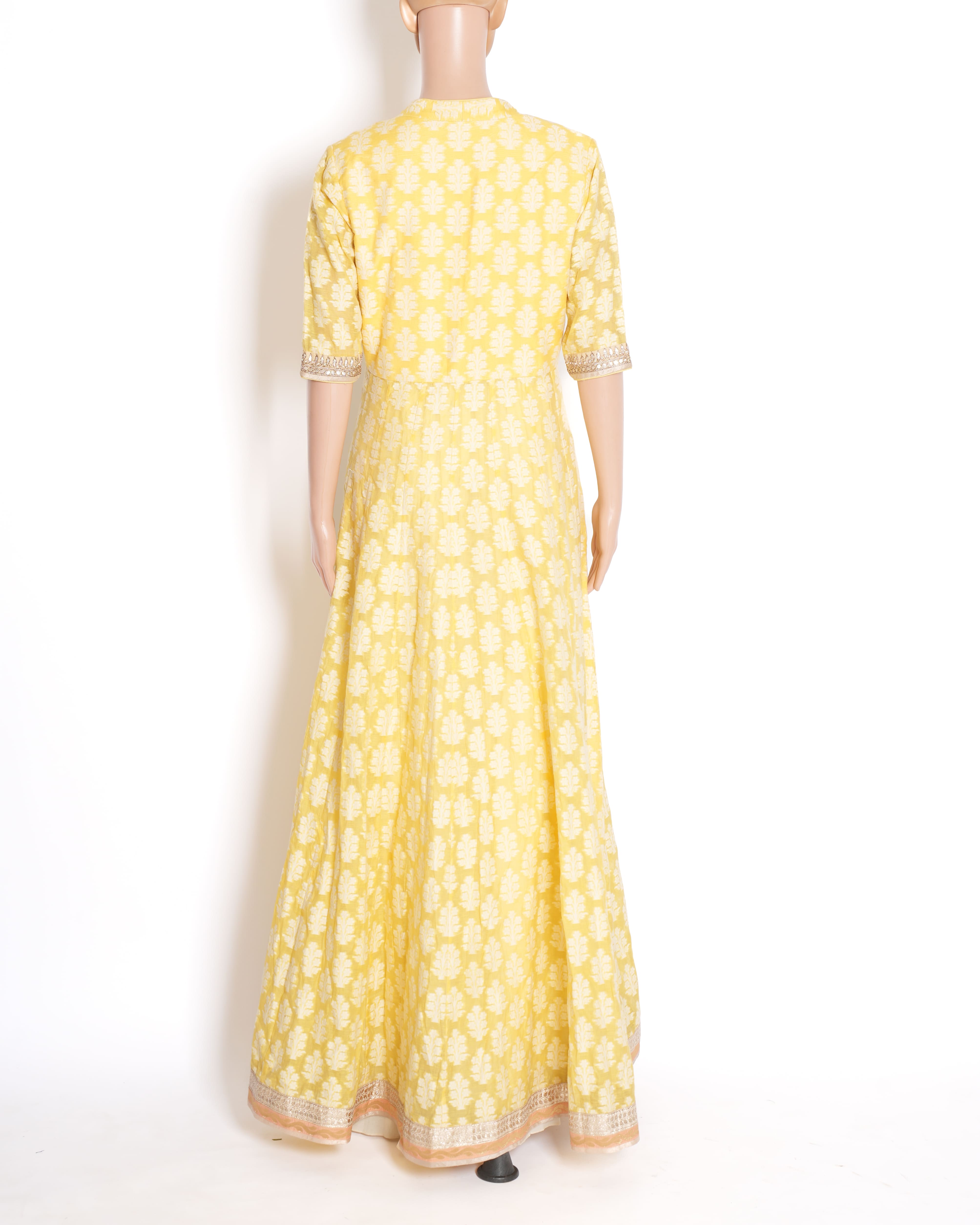 Anita Dongre Set Of 2 Center Slit Anarkali With Half Sleeves