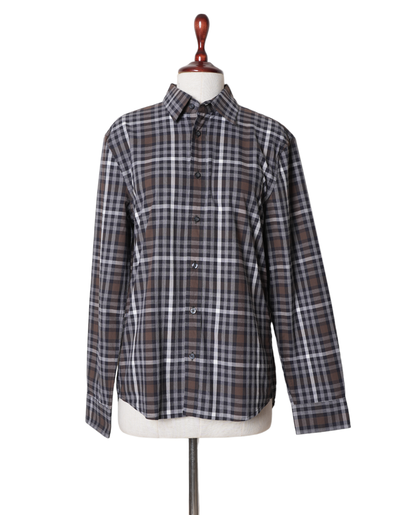 Armani Exchange Brown Checks Shirt