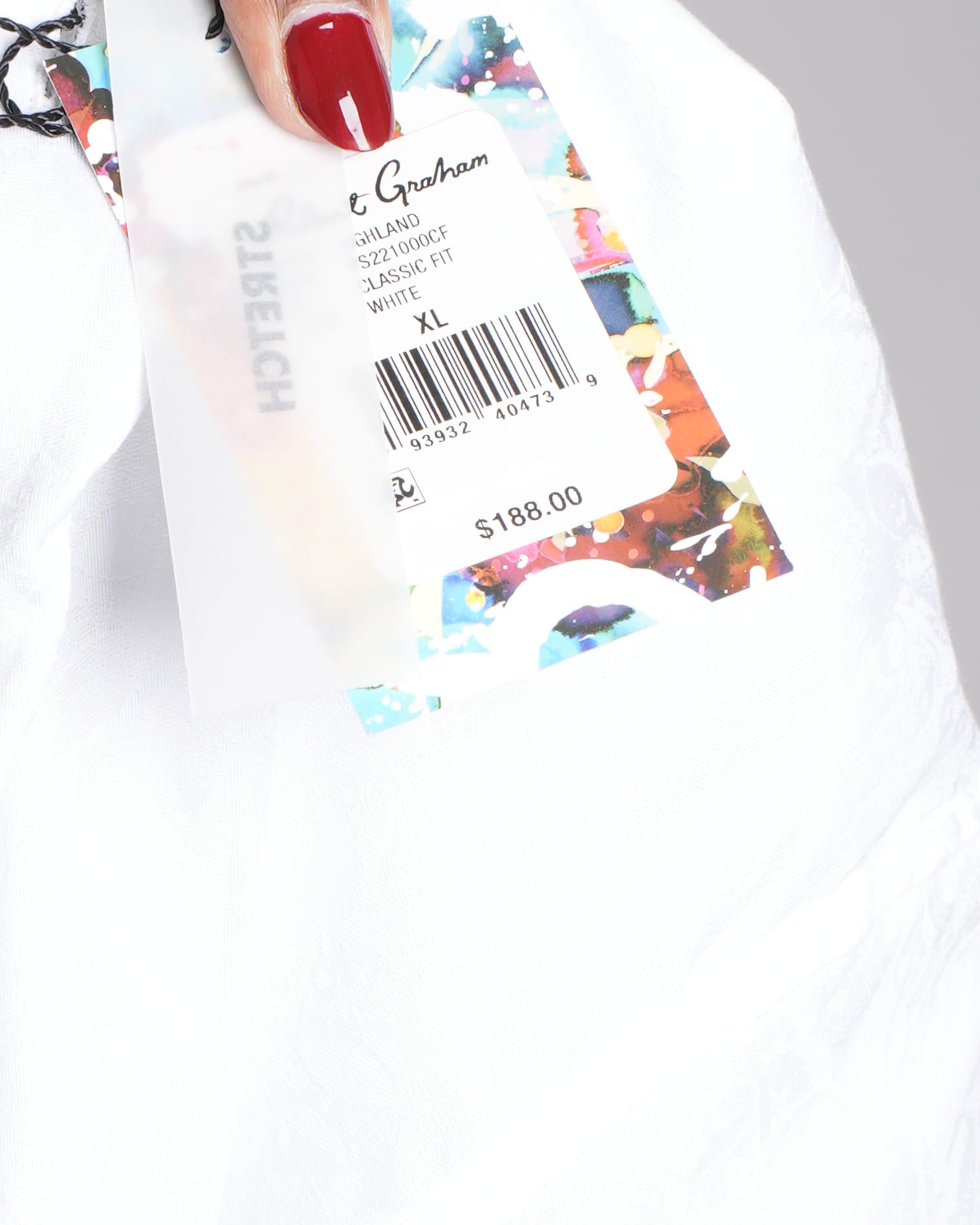 Roberto Graham White Button Down Full Sleeve Shirt