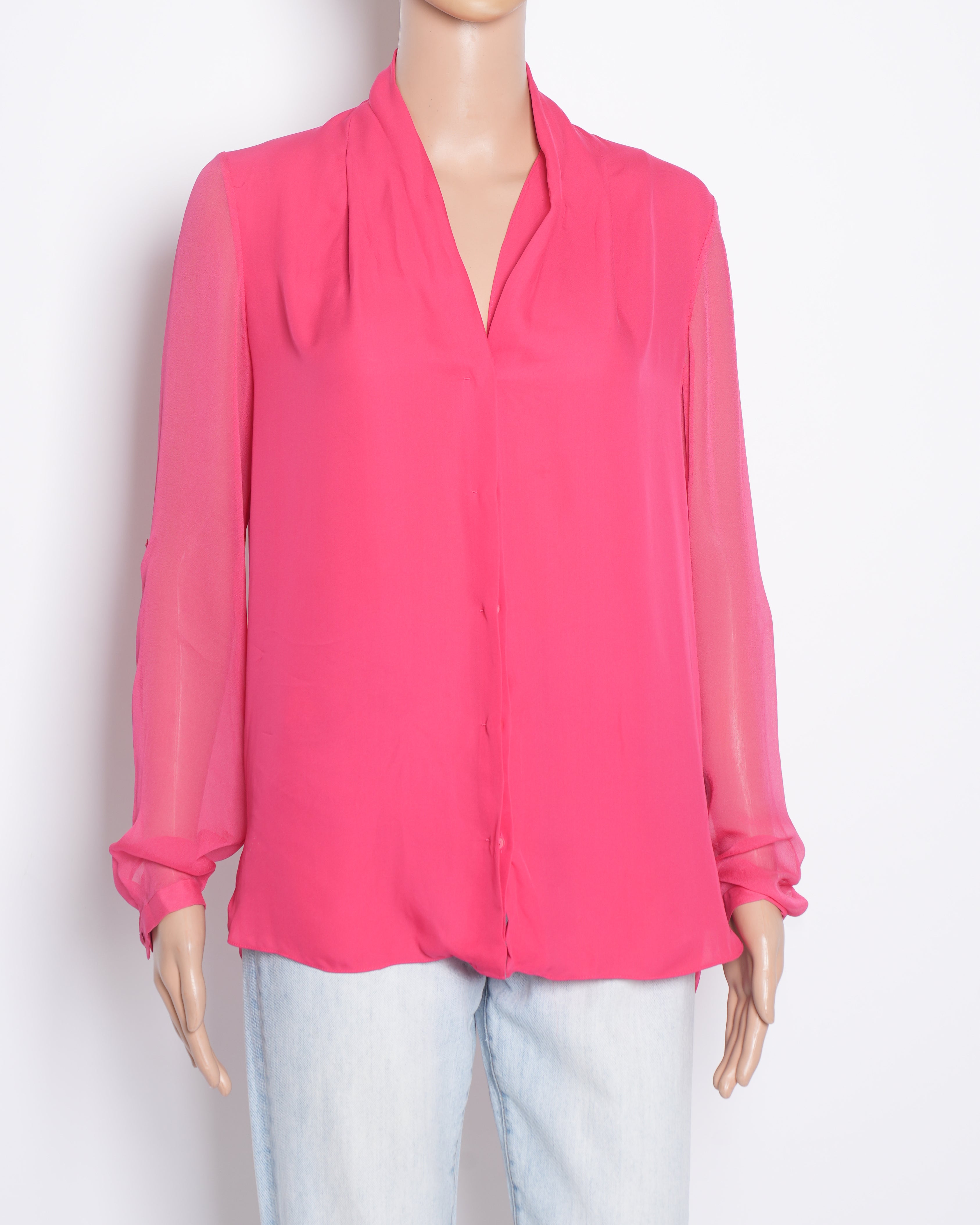 Elie Tahari Pink Button Down Top