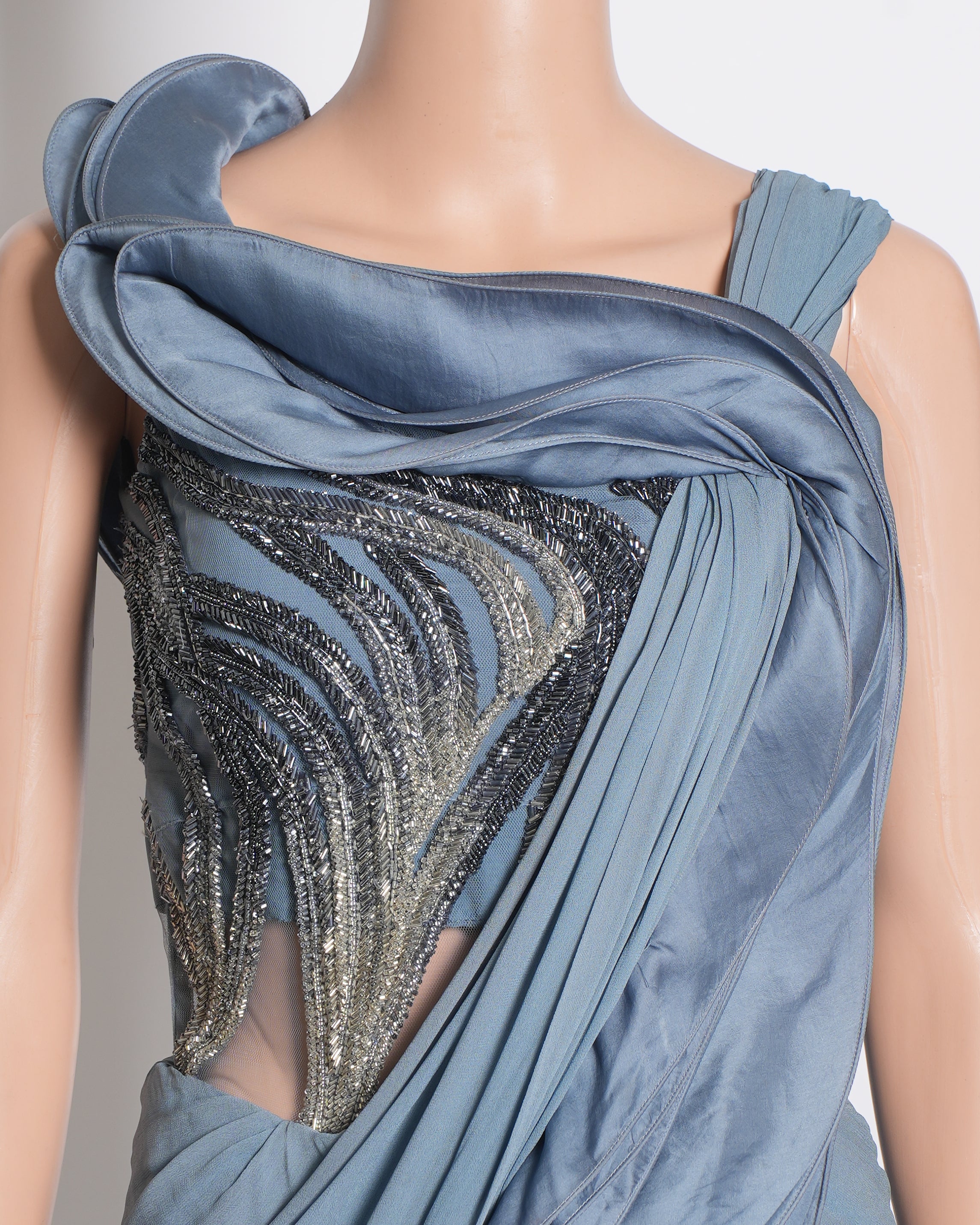 Gaurav Gupta Blue Draped Saree