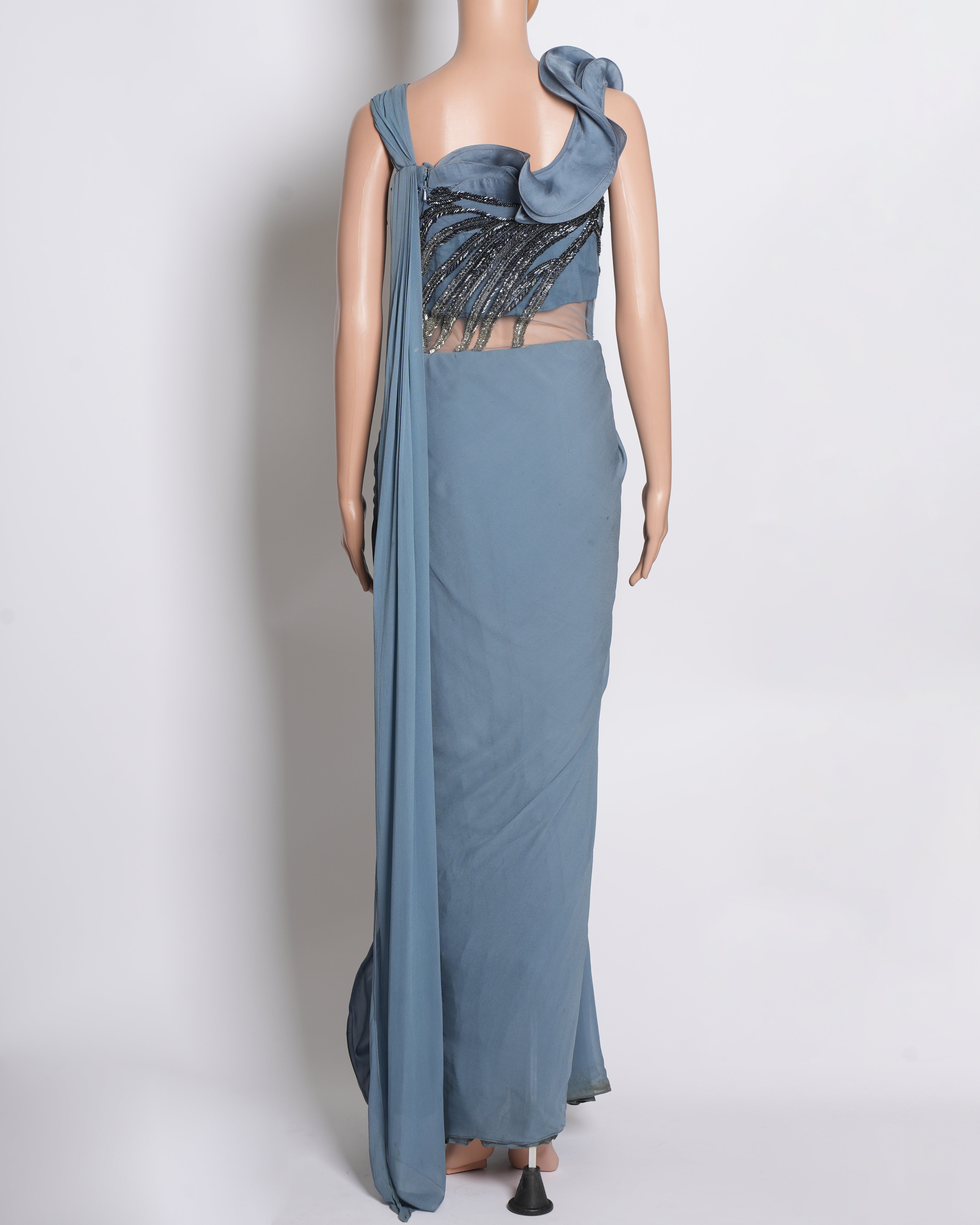 Gaurav Gupta Blue Draped Saree