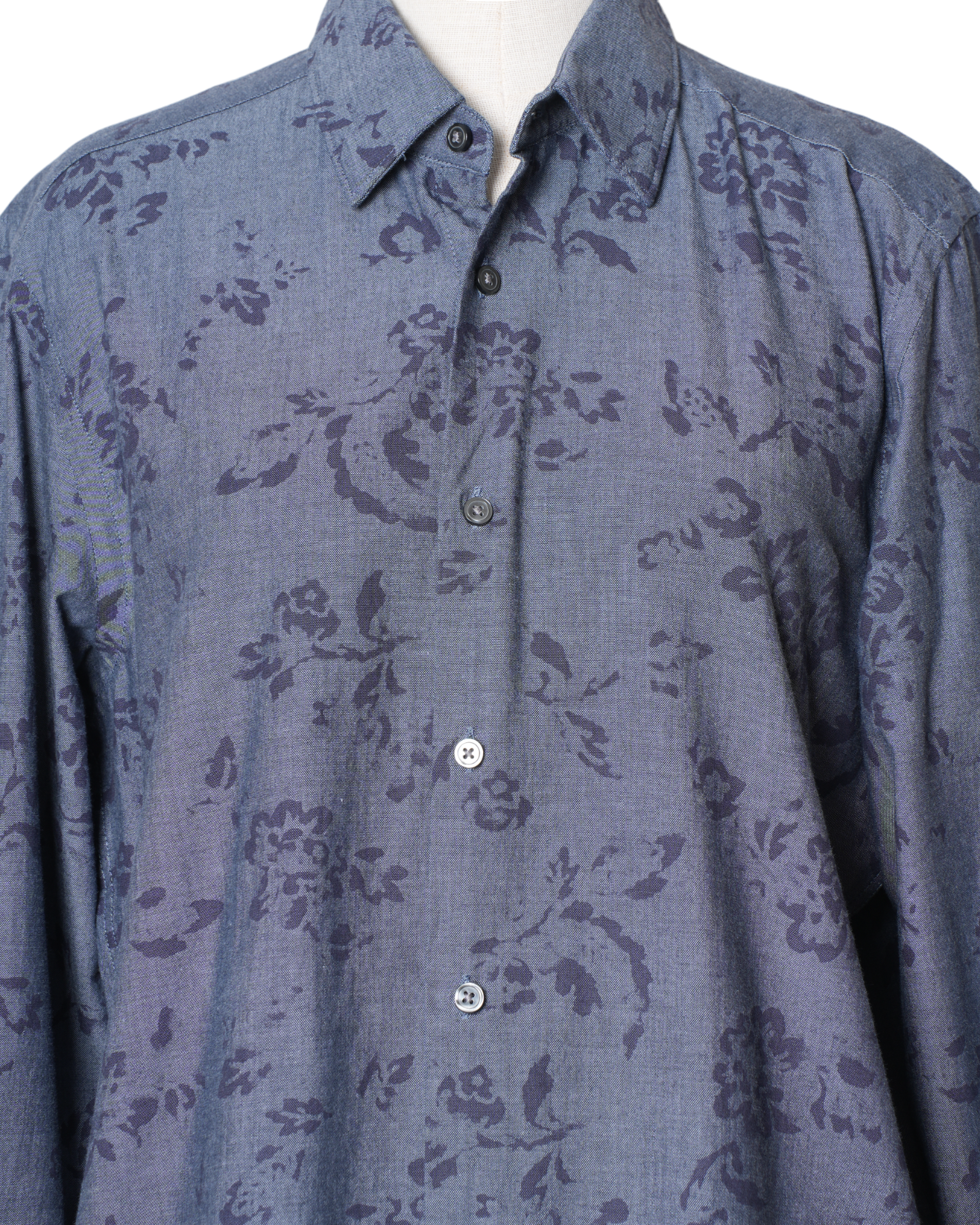 Boss Floral Print Tone On Tone Shirt