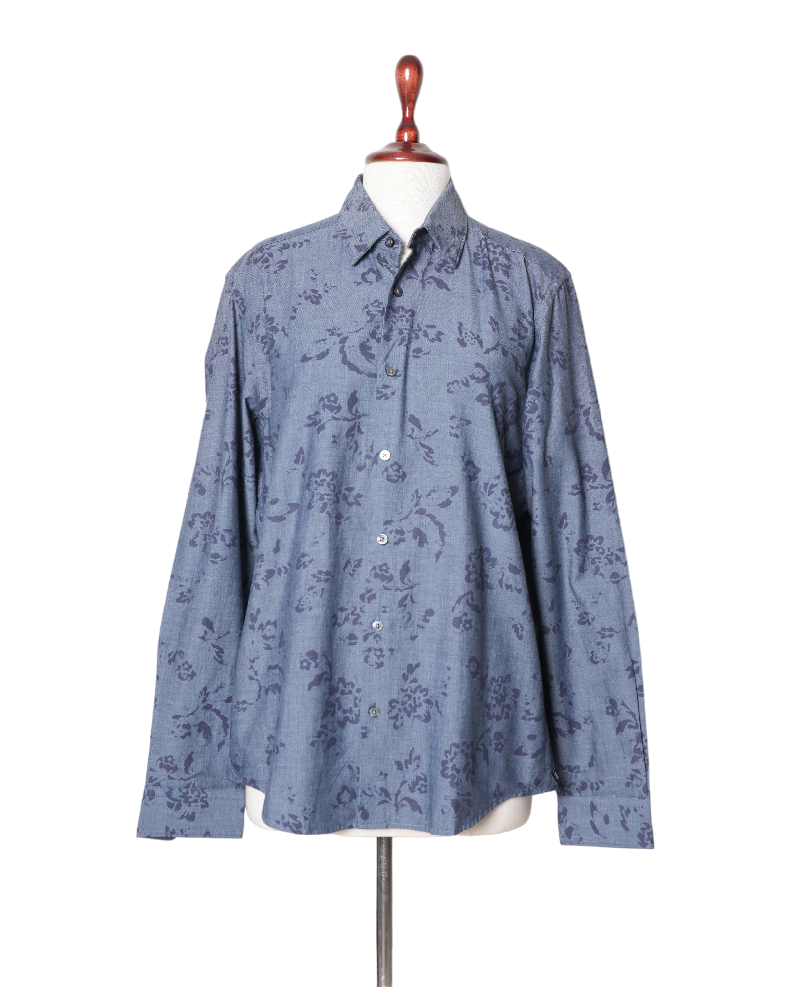 Boss Floral Print Tone On Tone Shirt
