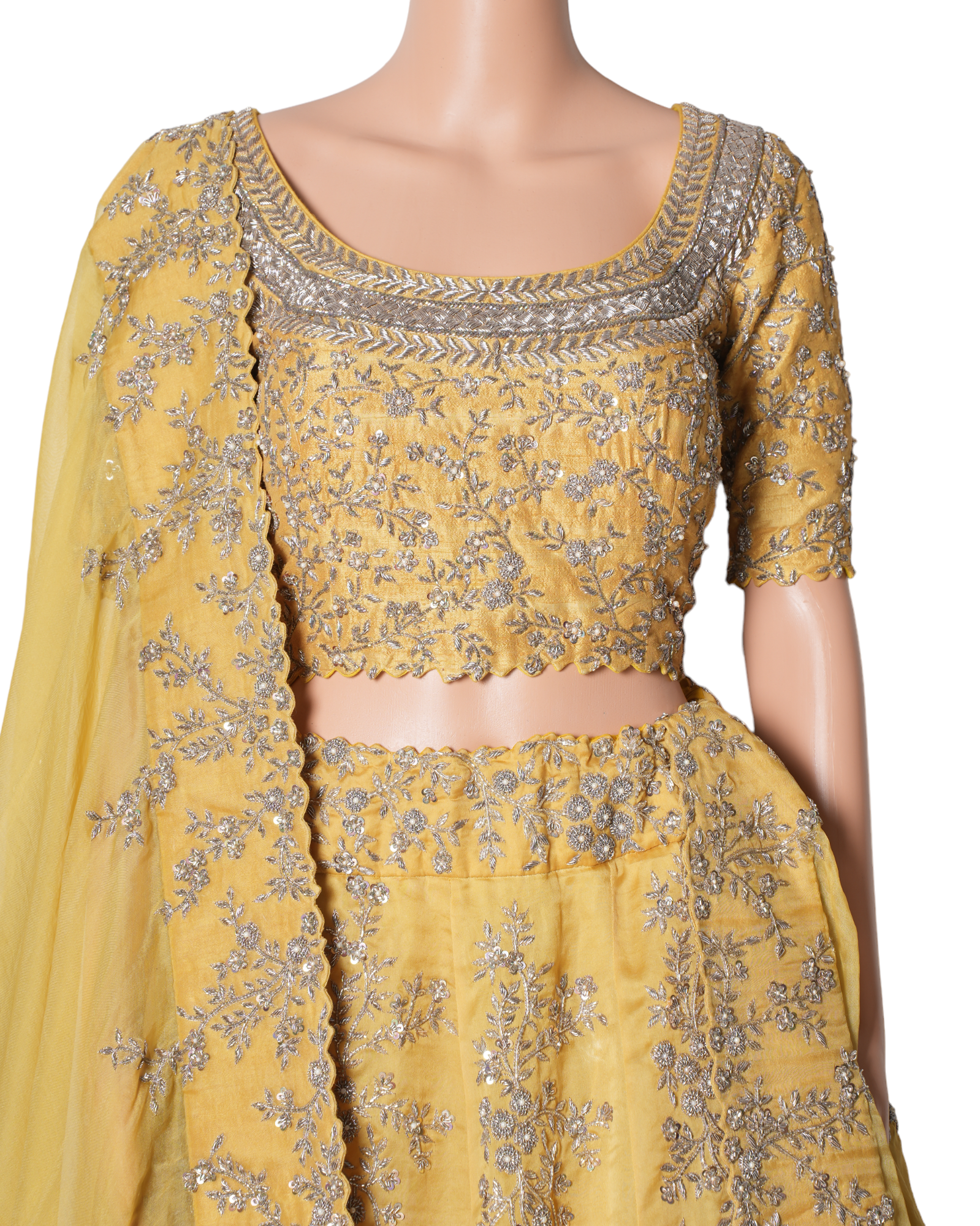 Mrunalini Rao Yellow Lehenga Set