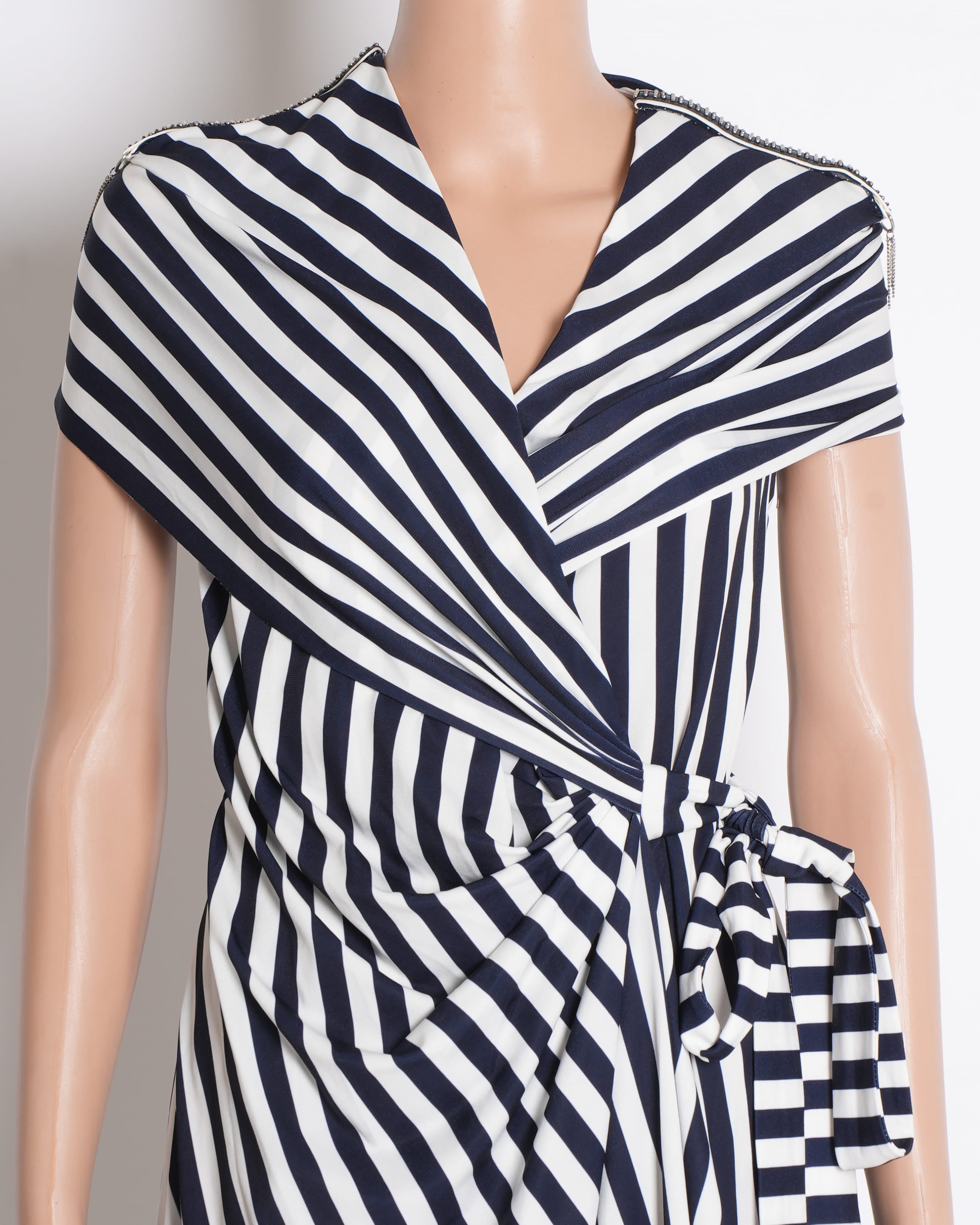 Shantnu Nikhil Wrap Around Stripe Dress