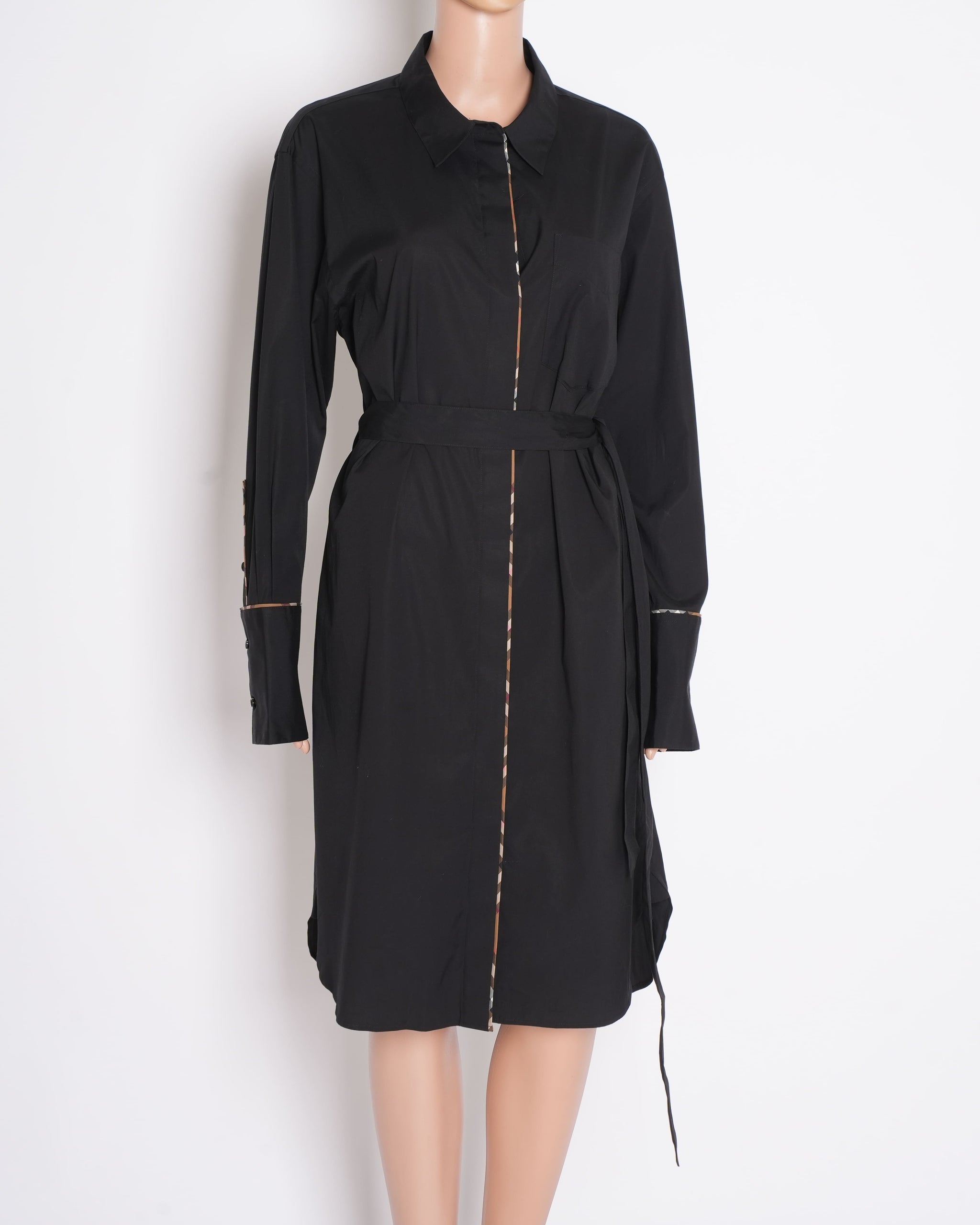 Burberry black shirt dress