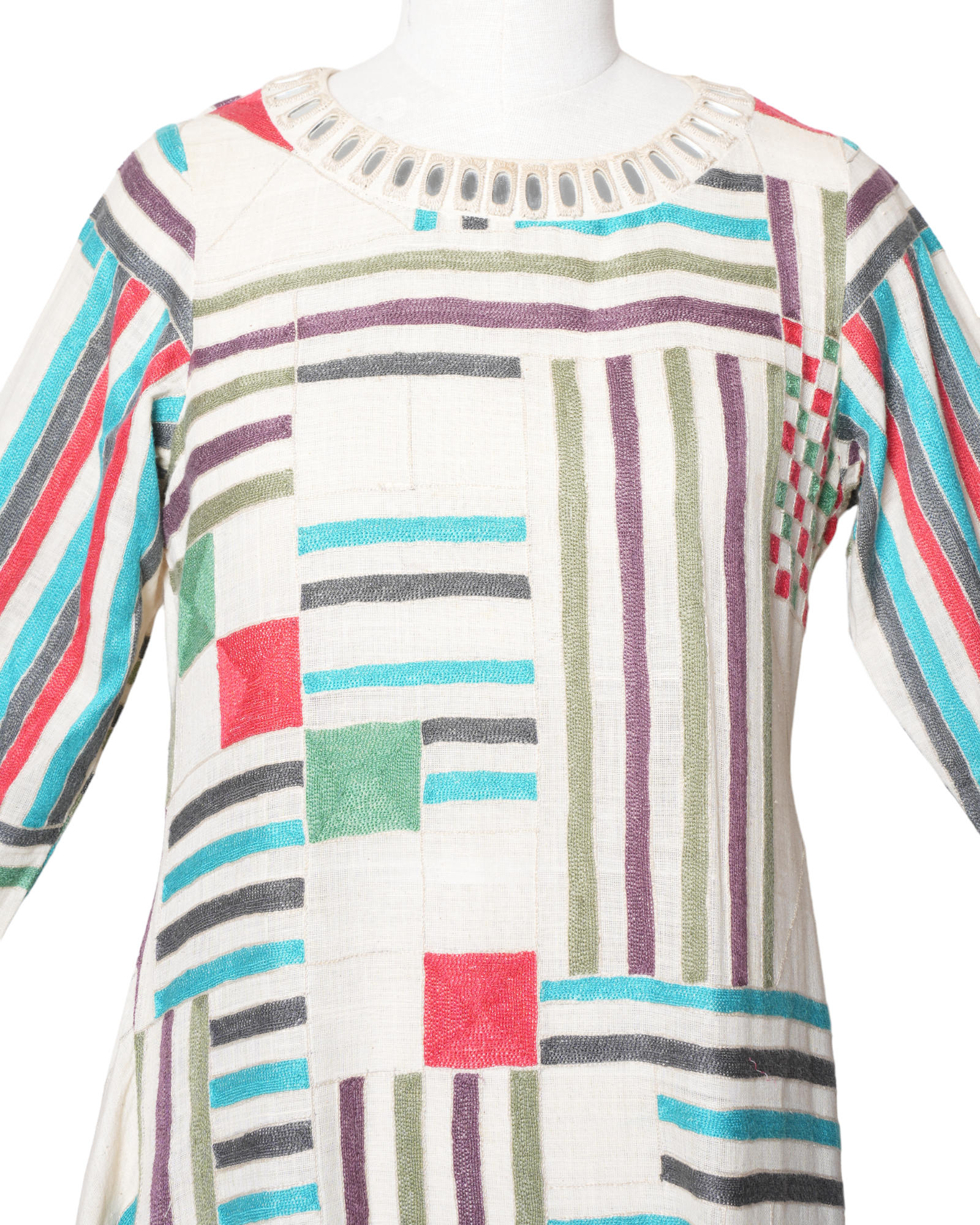 Purvi Doshi Abstract Stripe Cowl Dress