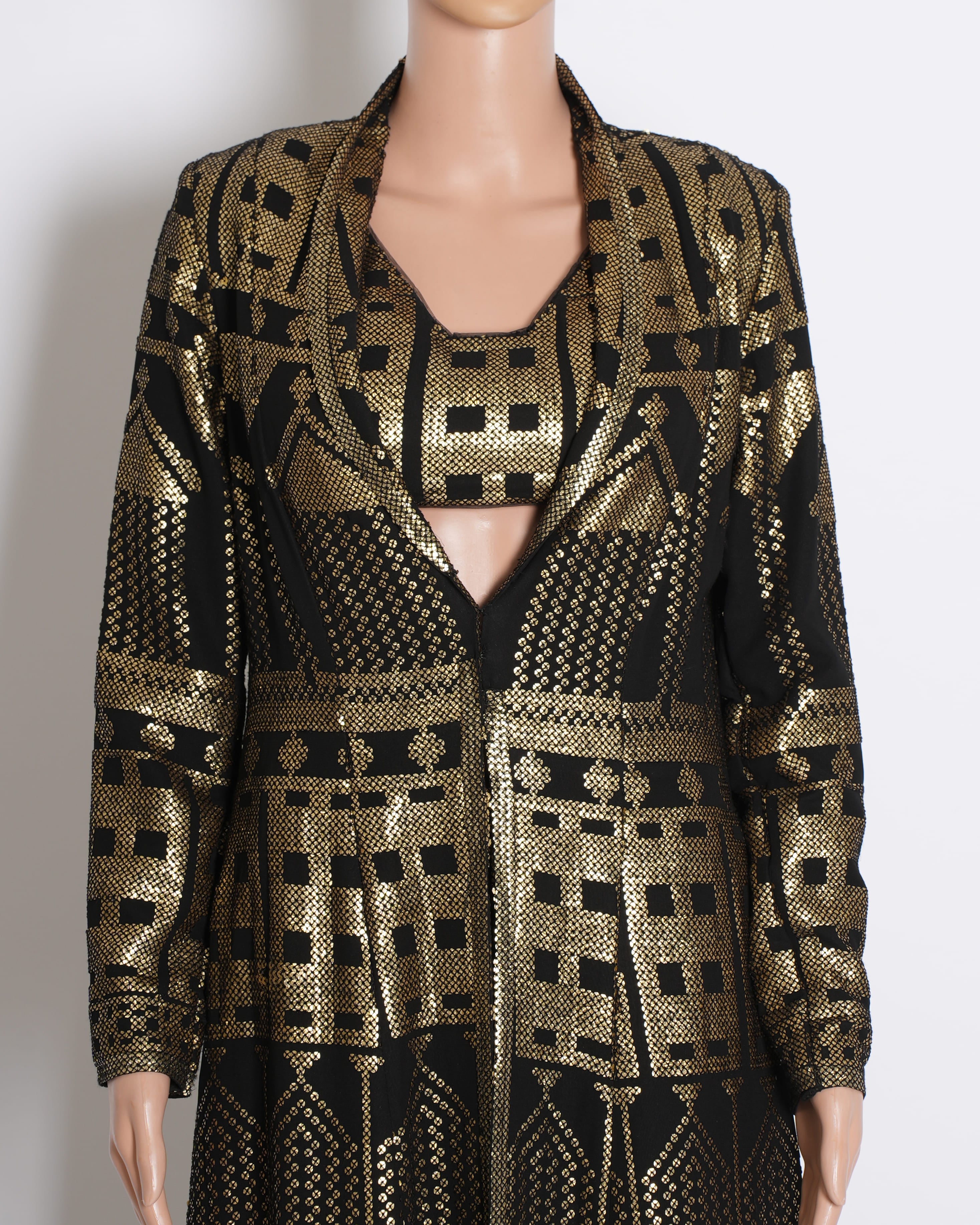 Manish Malhotra Black & Golden Co-ord with Jacket