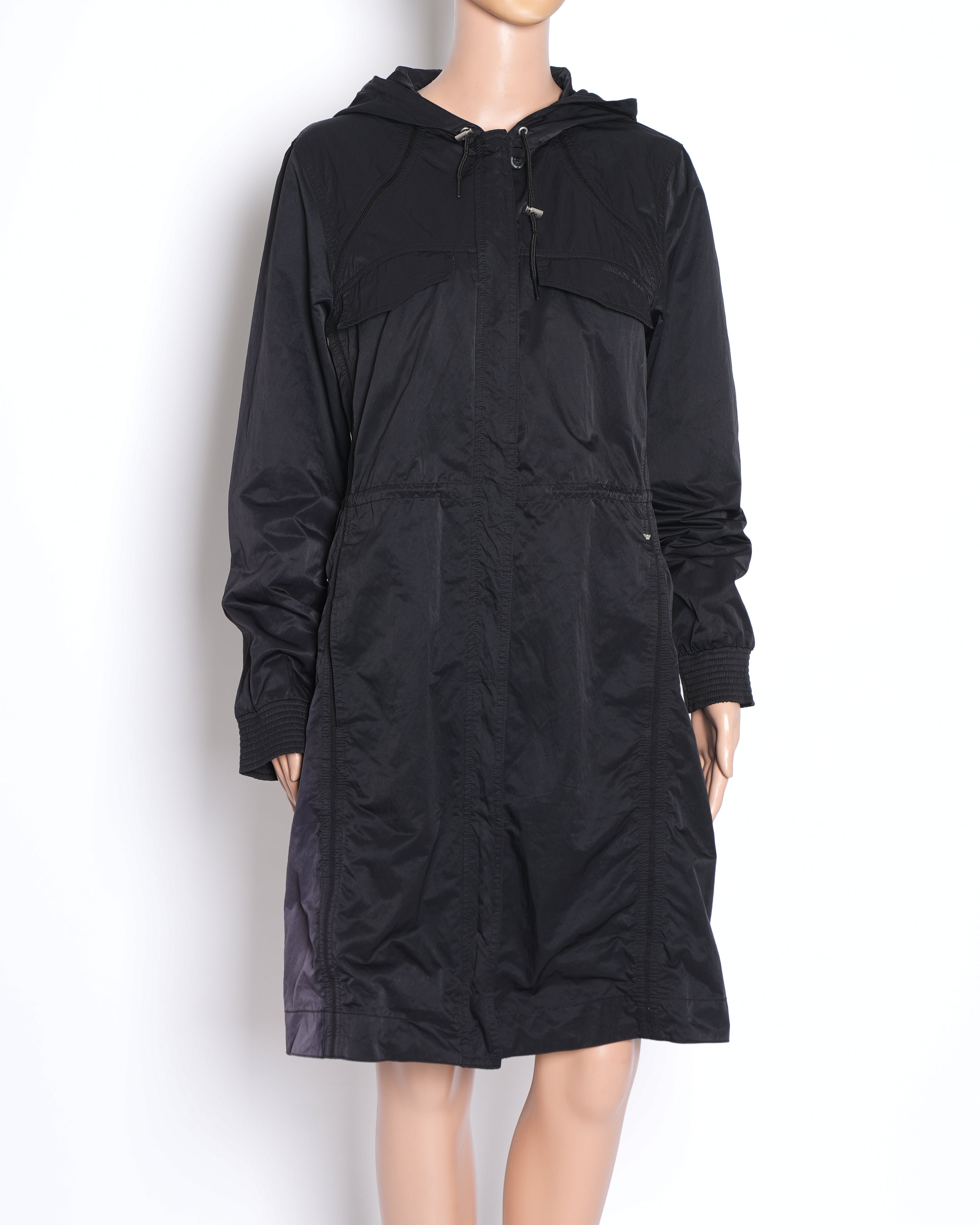 Armani Zipper Dress In Black