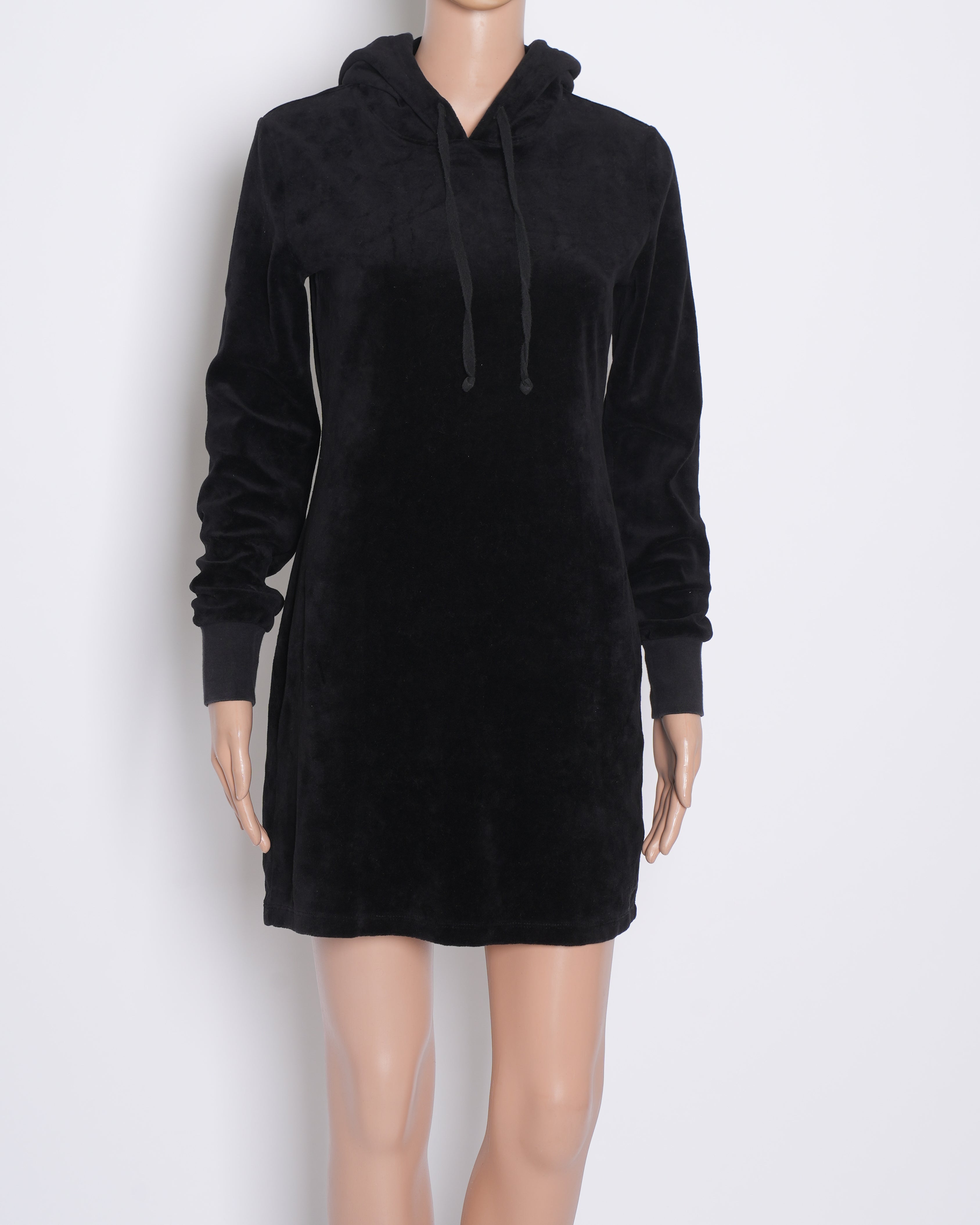 Juicy Couture Black Mini Dress With Hoodie