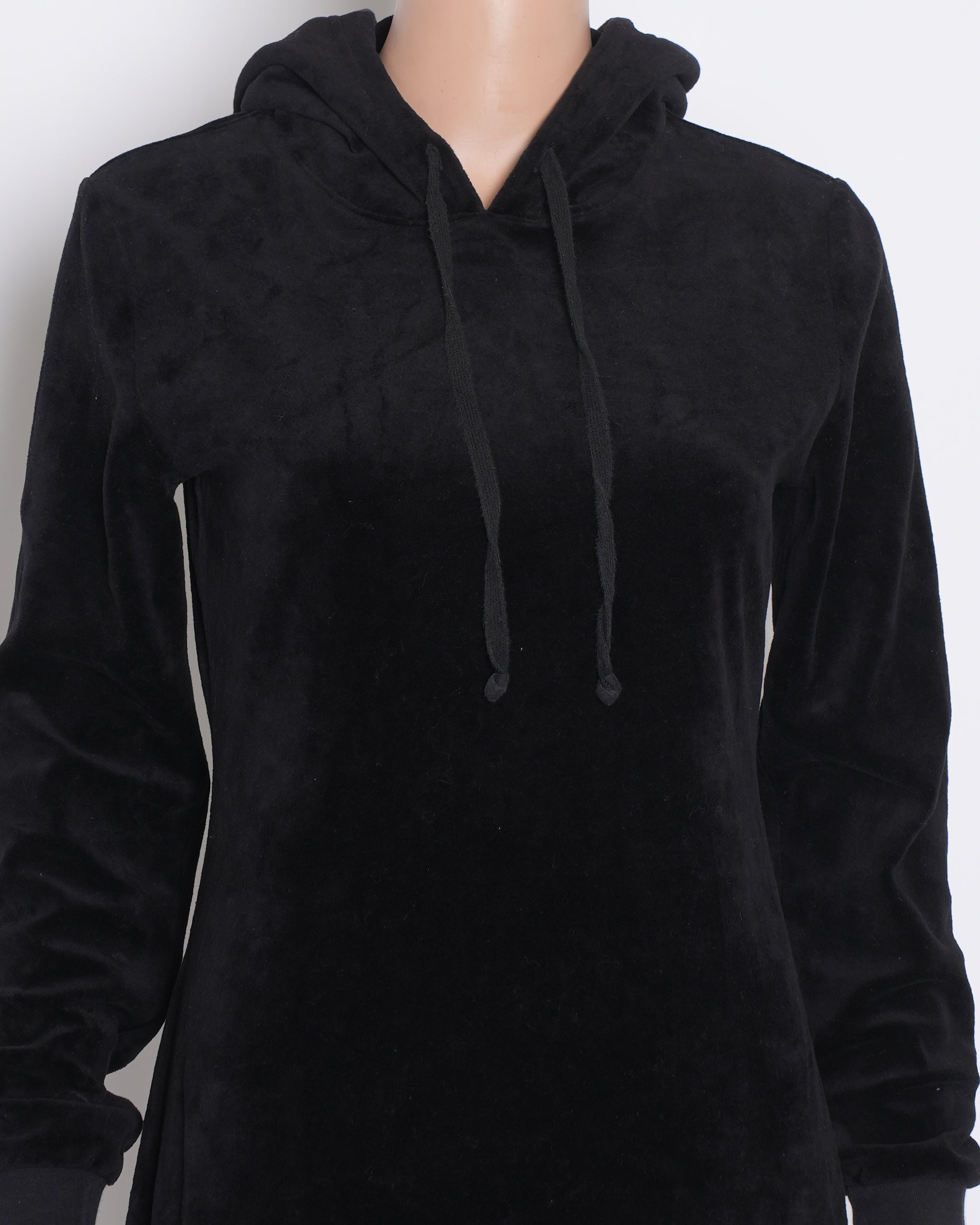 Juicy Couture Black Mini Dress With Hoodie