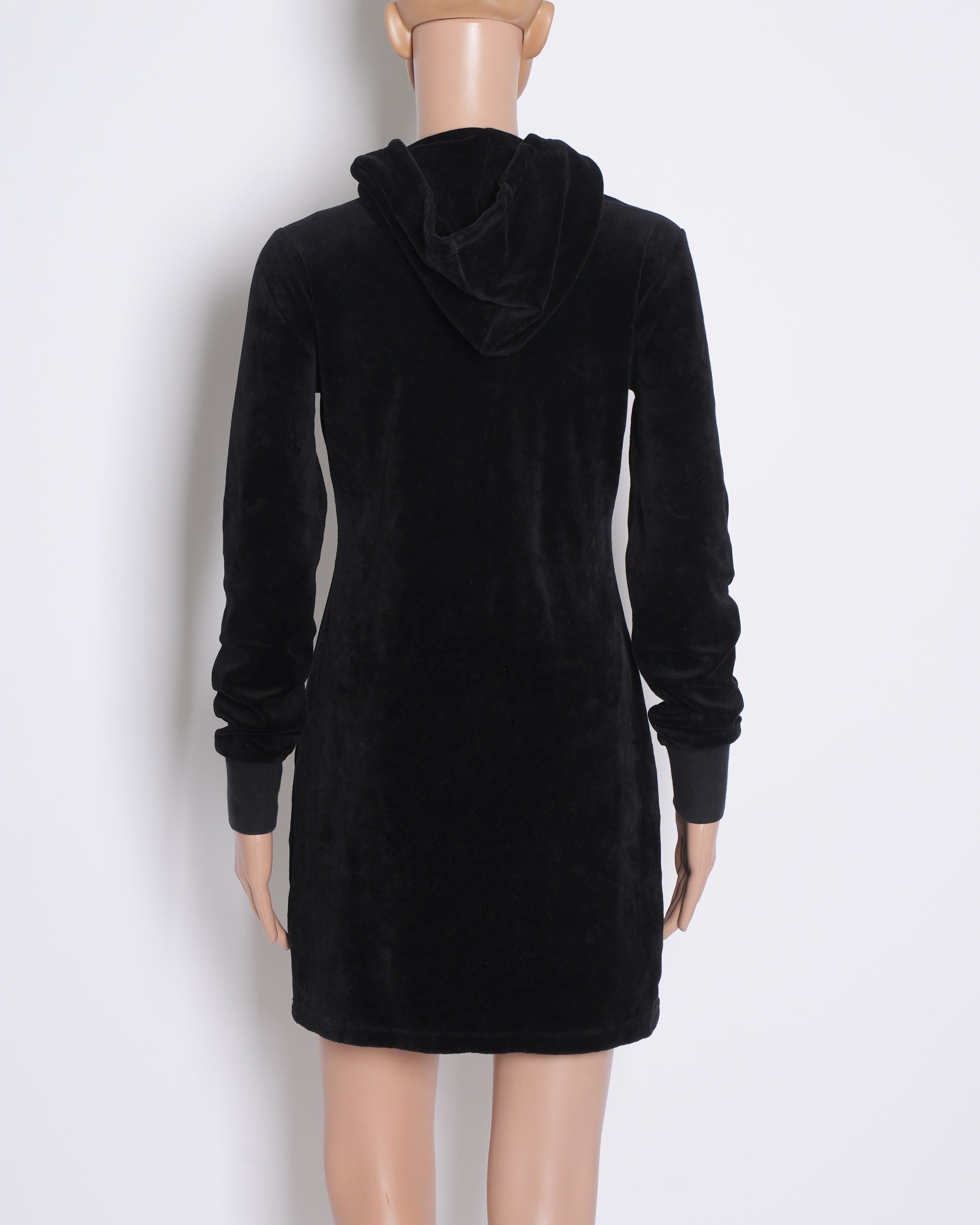 Juicy Couture Black Mini Dress With Hoodie