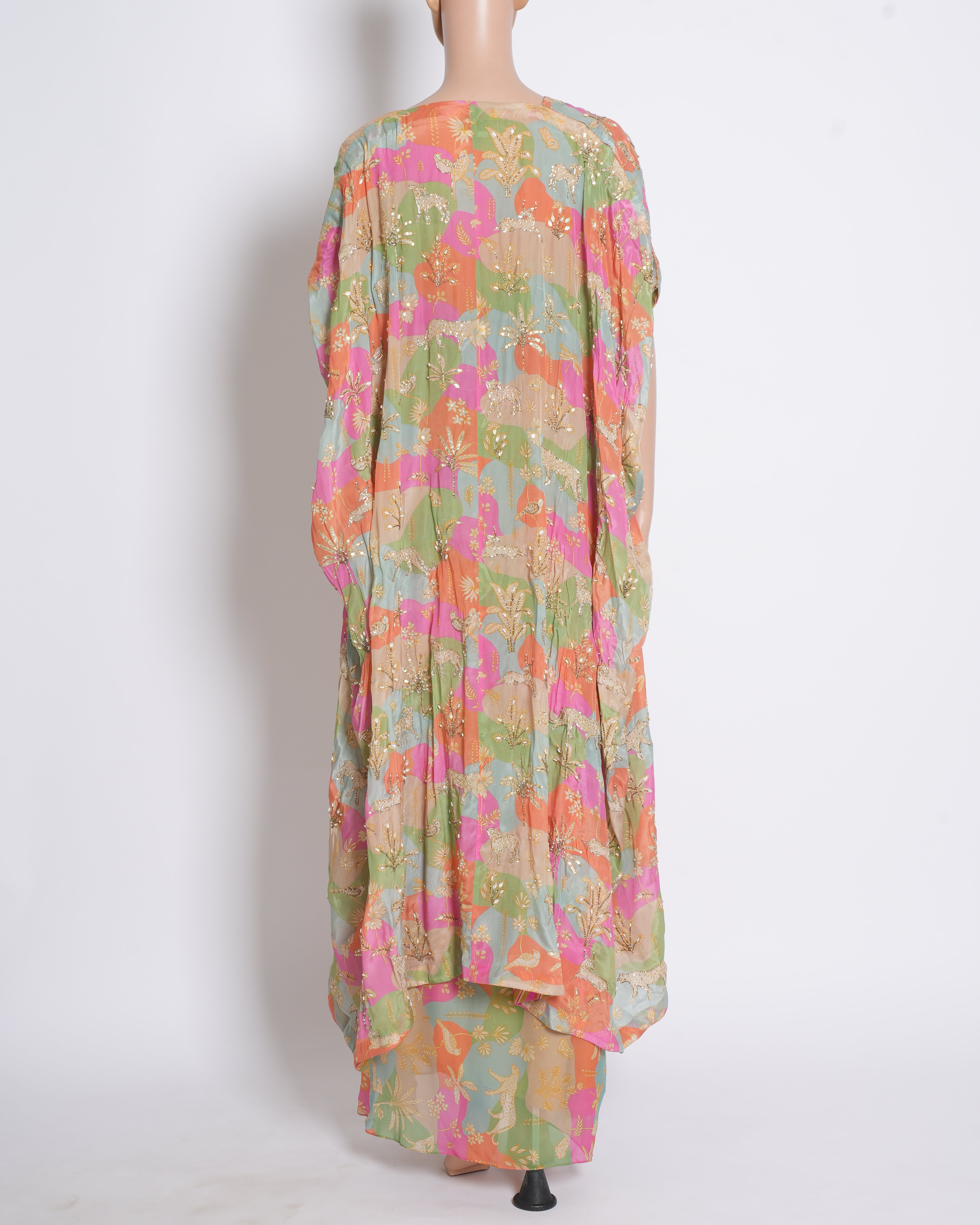 New Paulami & Harsh Multicoloured Cowl Skirt Set