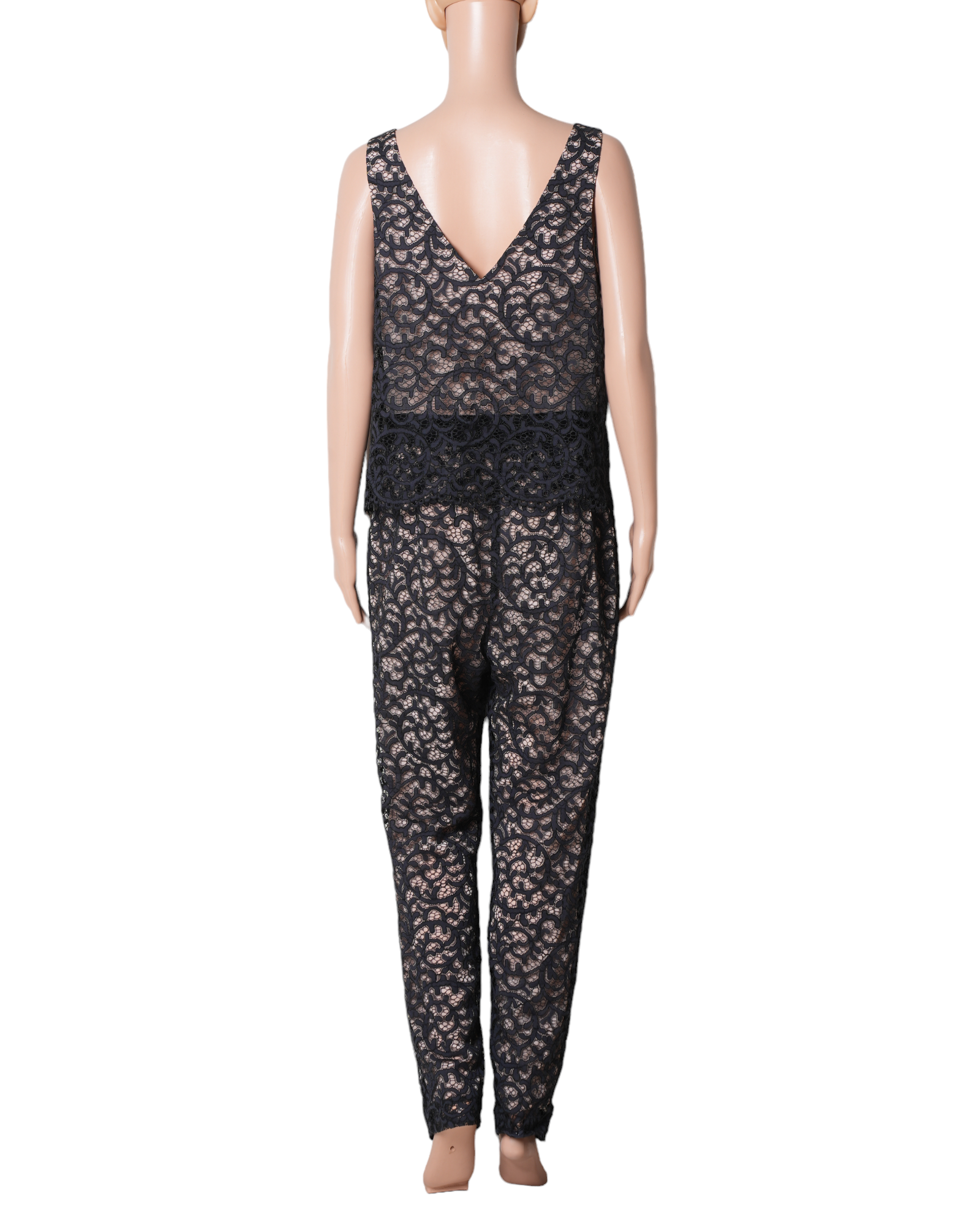 Trina Trunk Zia Lace Jumpsuit In Black & Nude